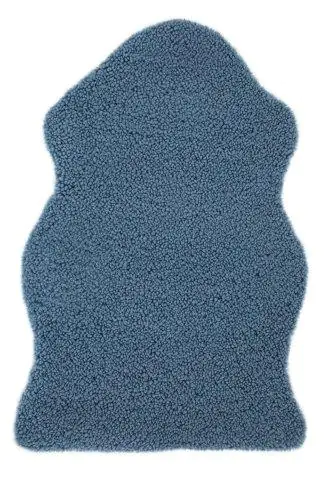 4002398939289 Kunstfell Alva blau, 50 x 80 cm