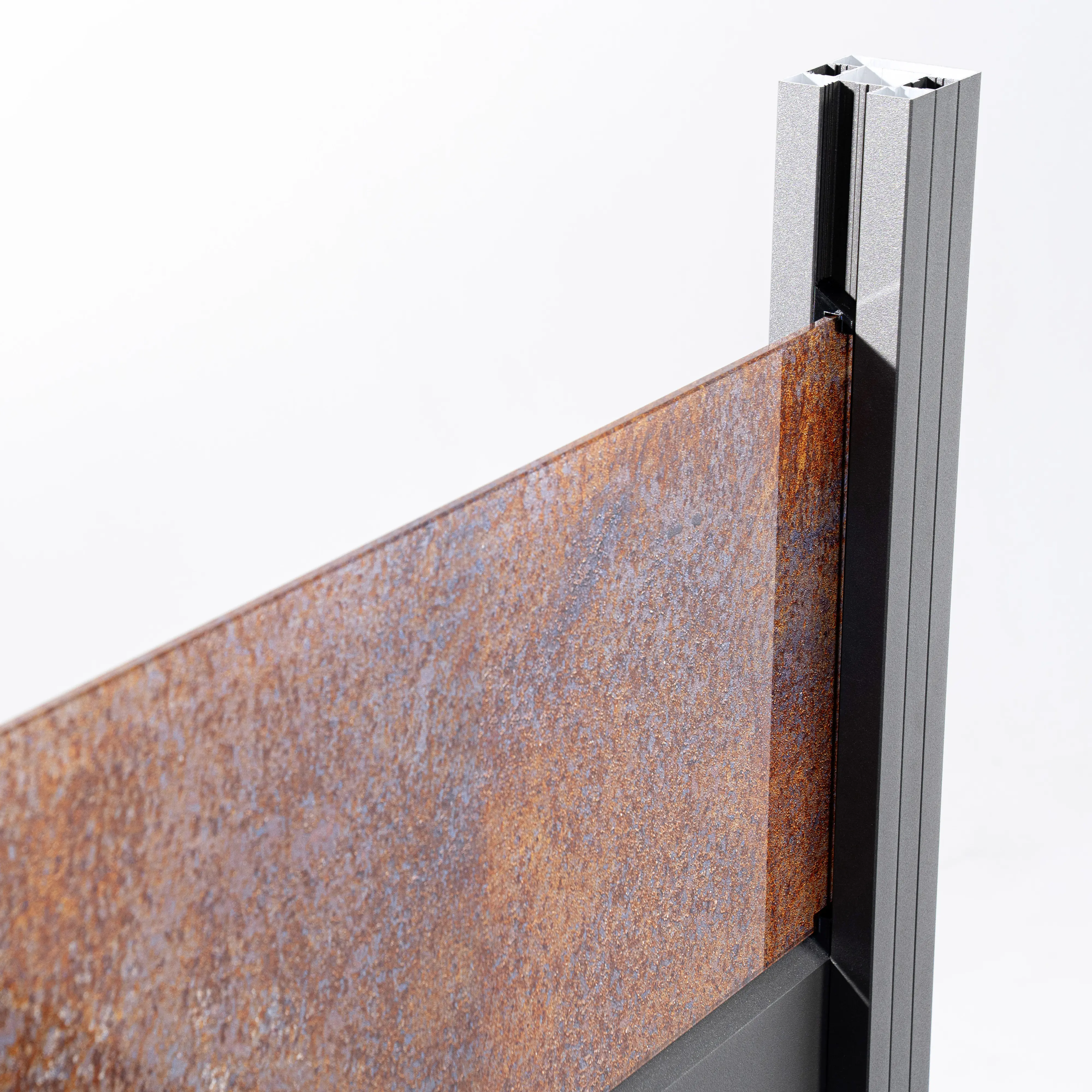 Ambiente Alu-Zaun Grundset Rhombus MINI 187 x 124,2 cm grau 