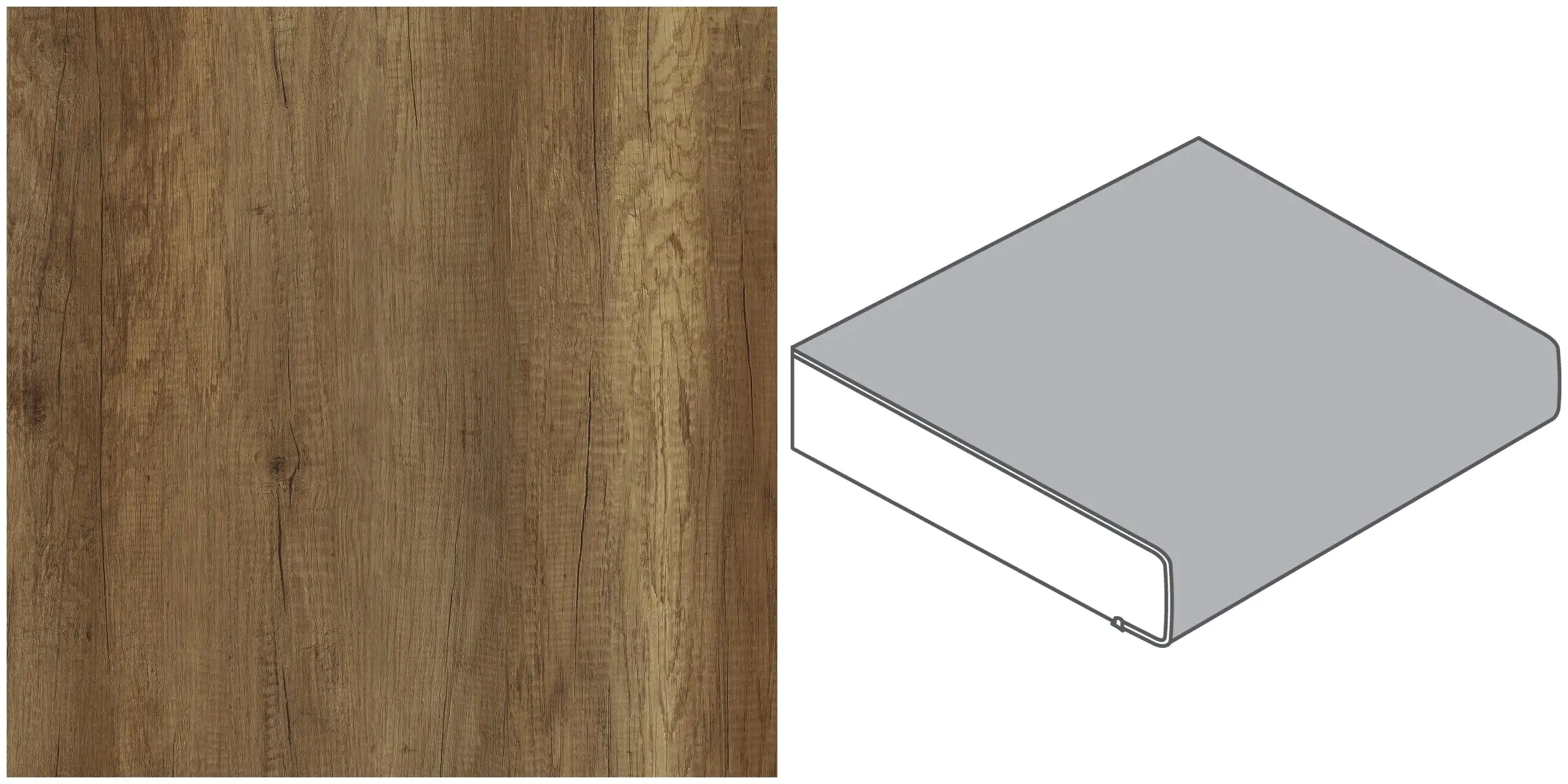 GetaElements Arbeitsplatte 410 x 60 cm, 39 mm Windeiche Honig