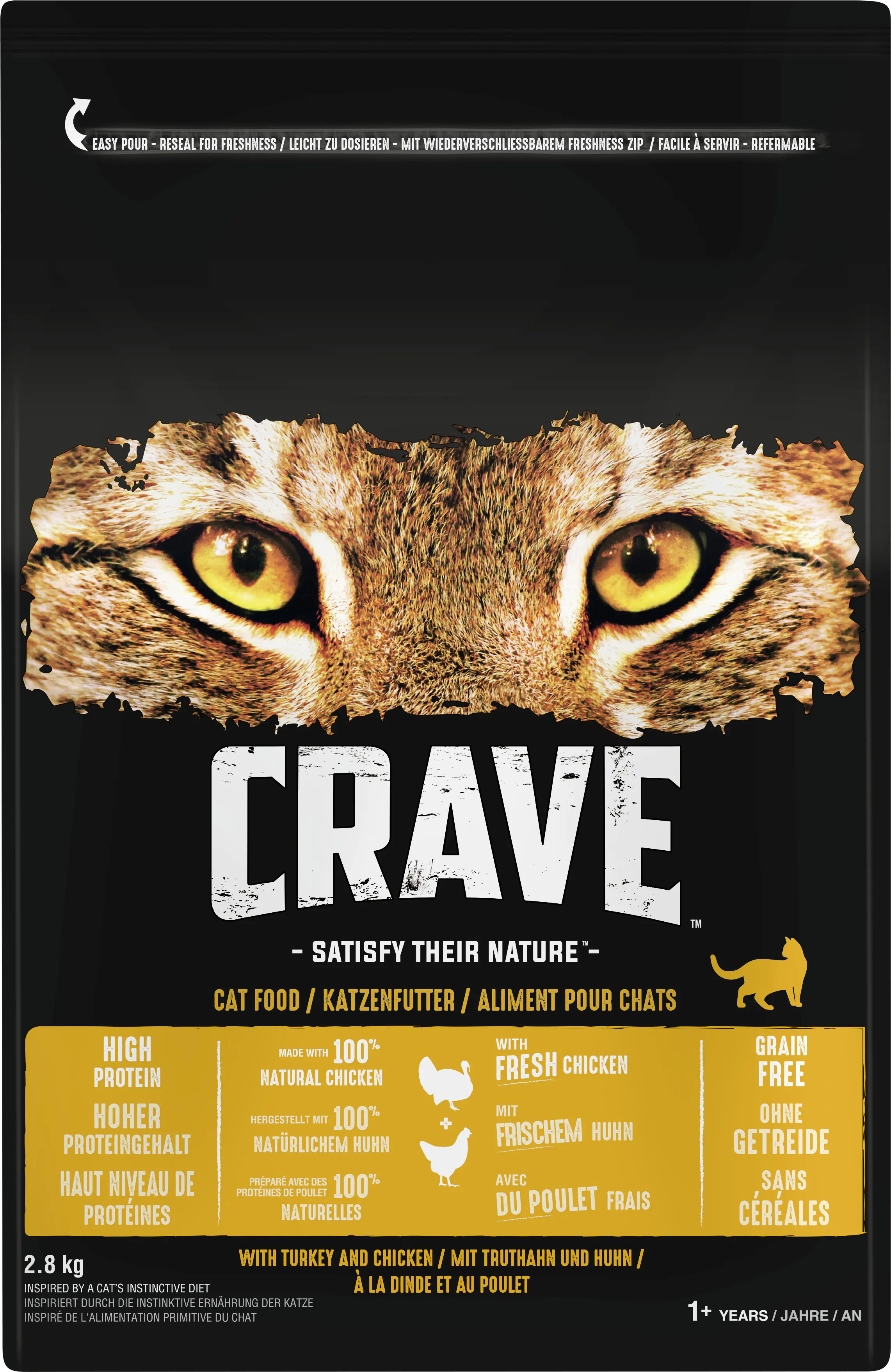 Crave Adult mit Truthahn und Huhn Katzenfutter 2,8 kg Crave Adult mit Truthahn und Huhn Katzenfutter 2,8 kg