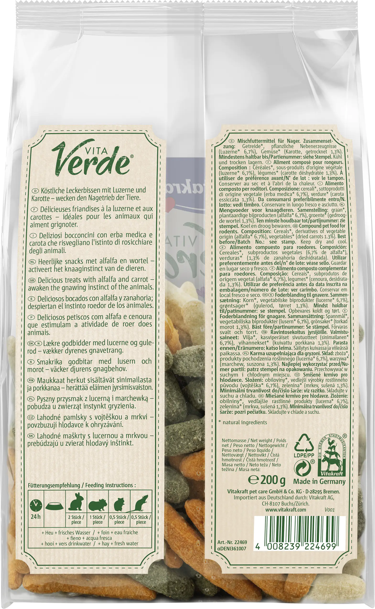 Vitakraft Vita Verde® Fritten 200 g