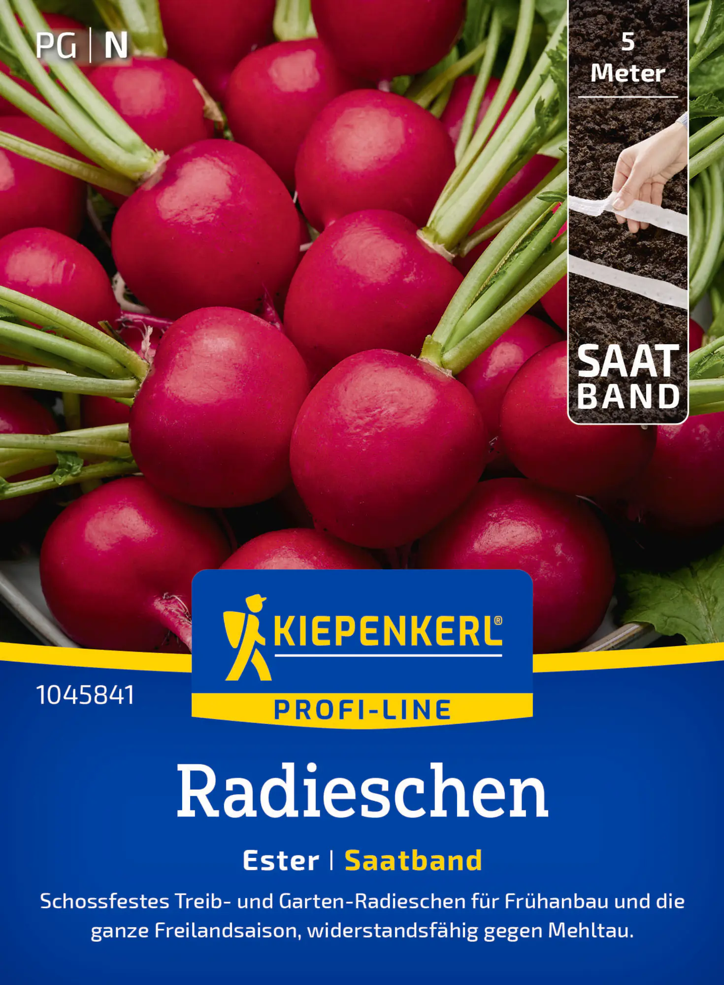 Kiepenkerl Profi-Line Saatgut Radieschen Ester Saatband für ca. 0,5 – 0,75 m²