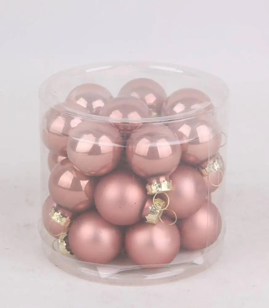 2076601538813 TrendLine Mini-Glaskugeln Ø 2,5 cm, marmor pink, 24 Stück