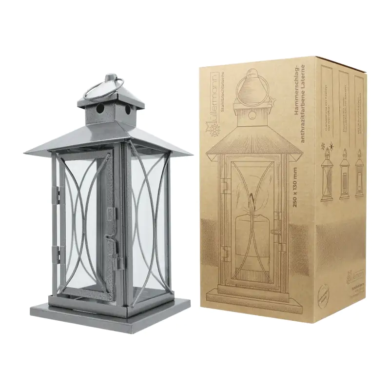 Grablaterne aus Stahlblech 25 cm silber