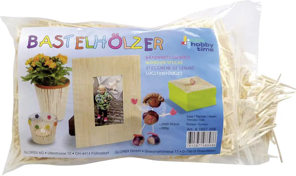 Glorex Bastelhölzer Zündholzformat ca. 2000 Stück
