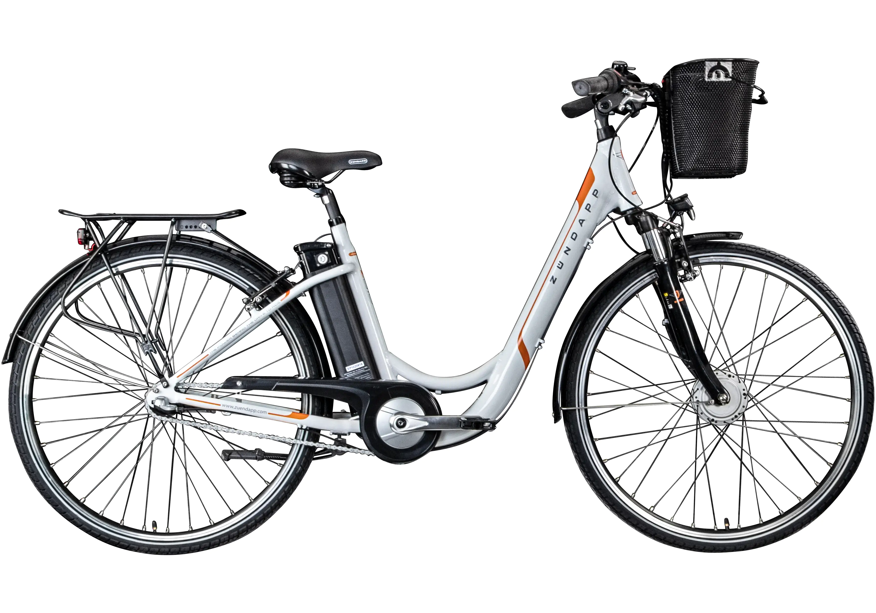 Zündapp E-Bike City Z510 28 Zoll 3-Gang 374 Wh weiß orange 
