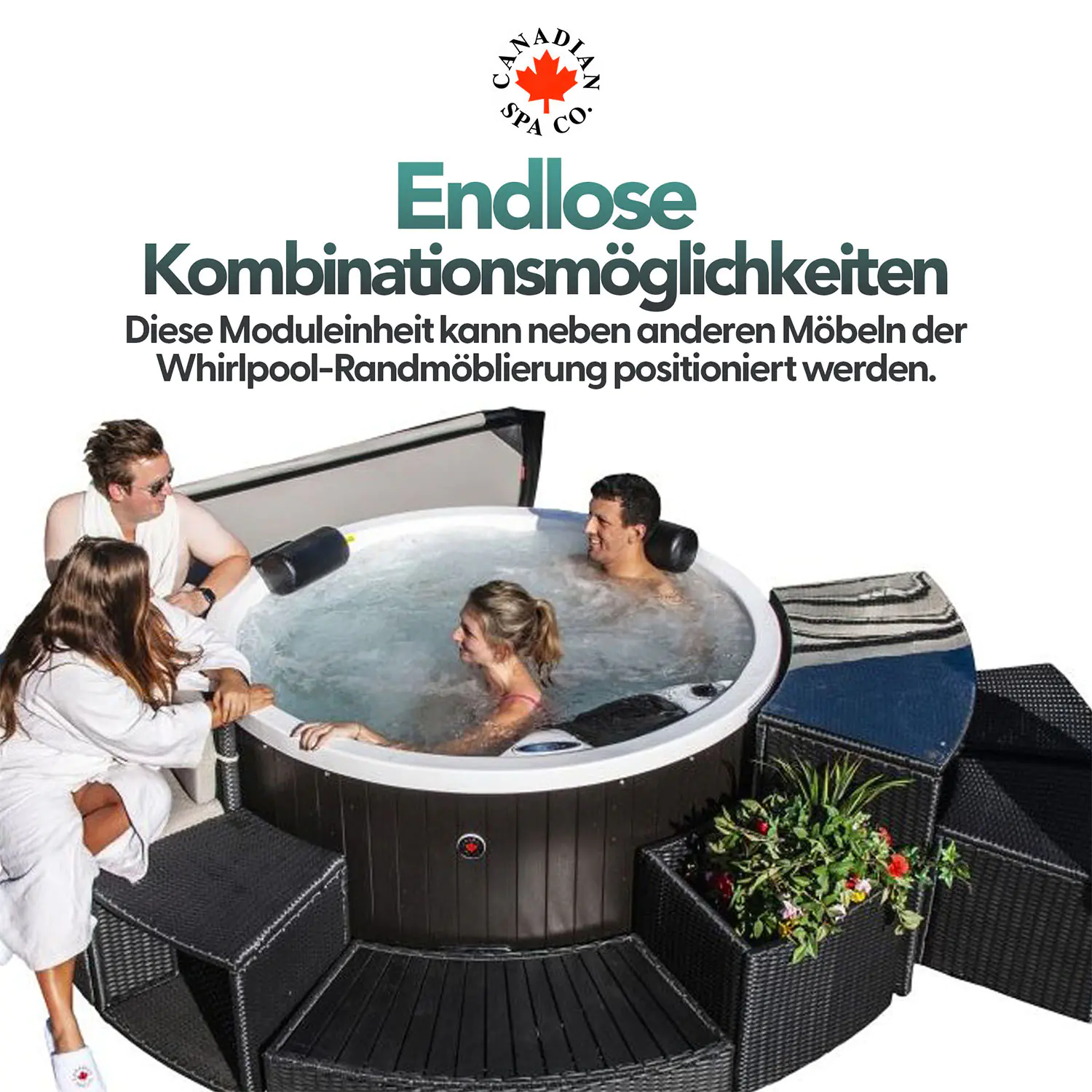 Canadian Spa Beistelltisch L57 x B52 x T45 cm Canadian Spa Beistelltisch L57 x B52 x T45 cm