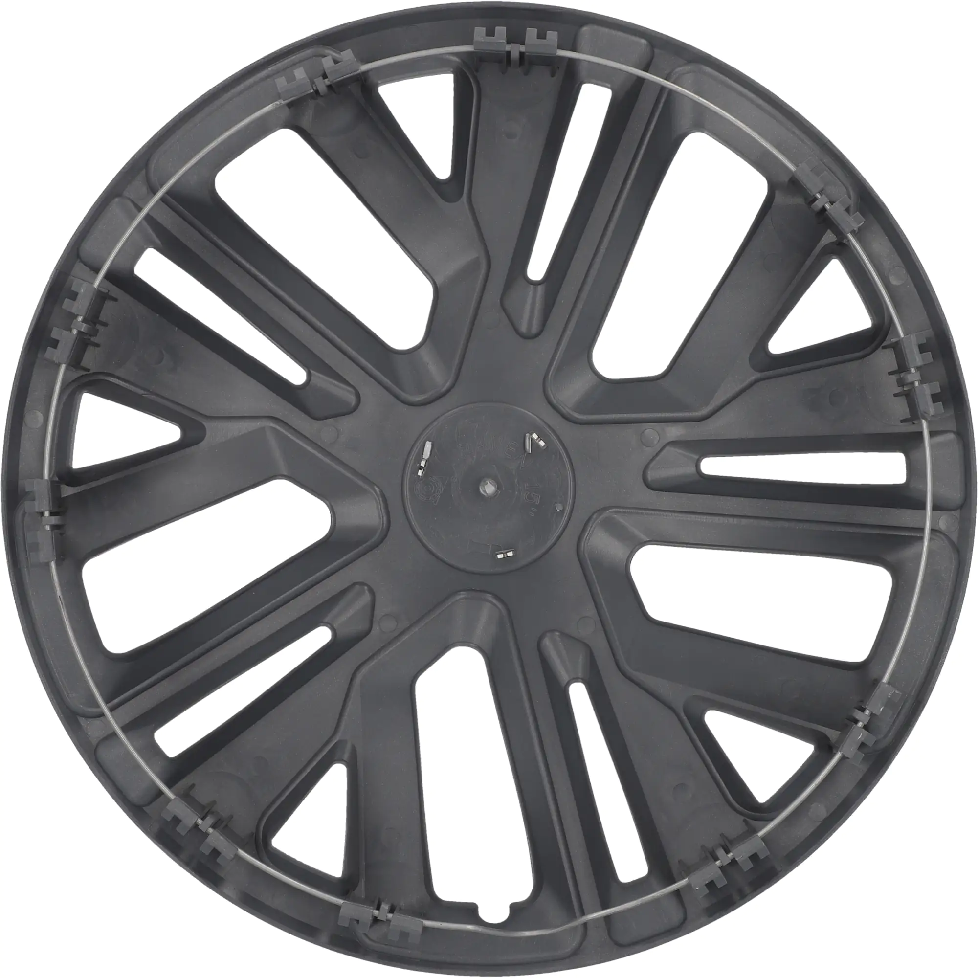 Cartrend Radzierblende Raven 35 cm (14 Zoll) silber 4 stück