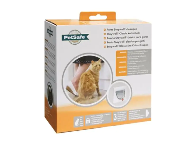 Nobby Katzentür Staywell PetSafe weiß mit Tunnel
