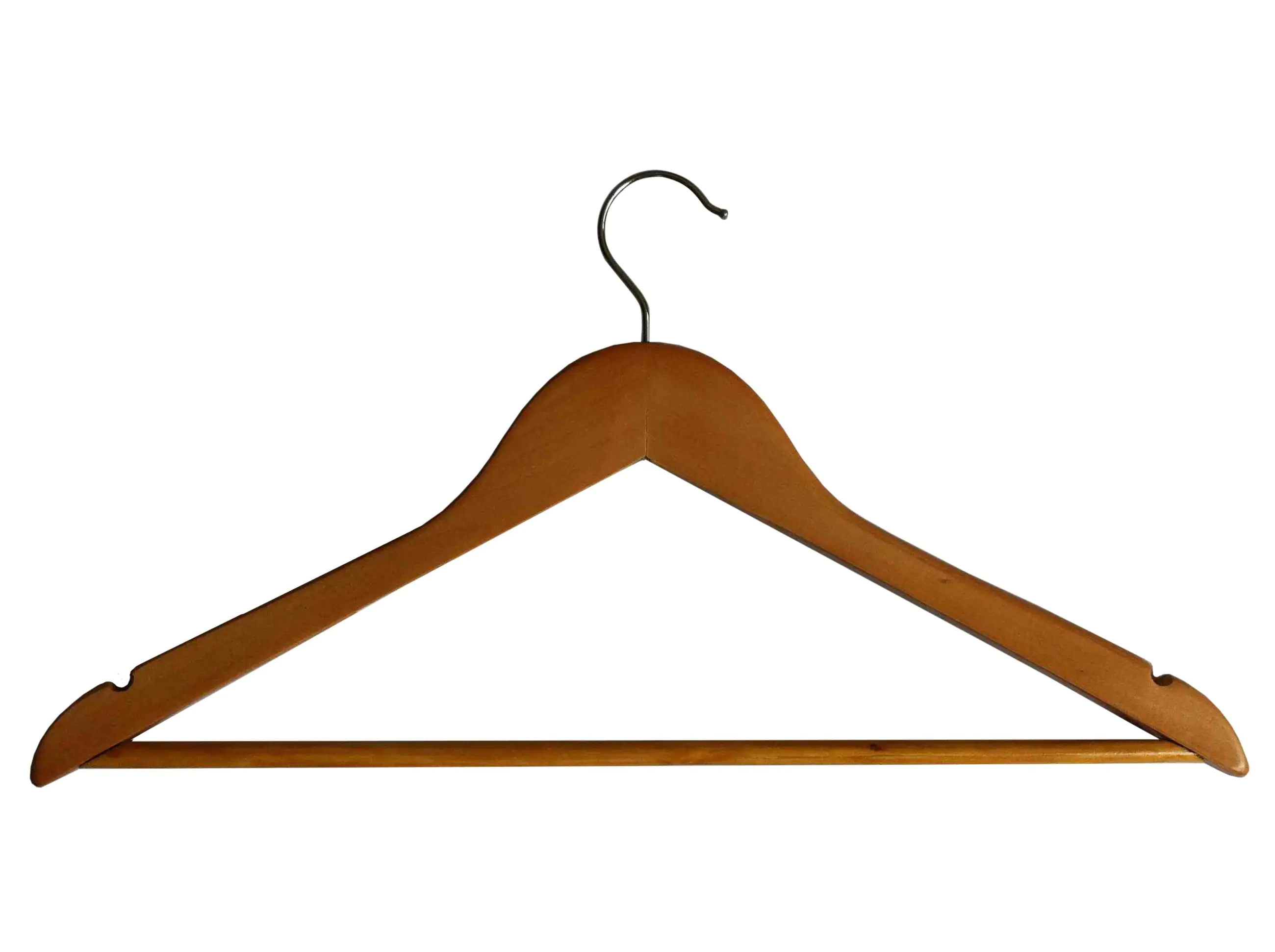 TrendLine Kleiderbügel mit Steg 5 Stück Holz natur-dunkel TrendLine Kleiderbügel mit Steg 5 Stück Holz natur-dunkel