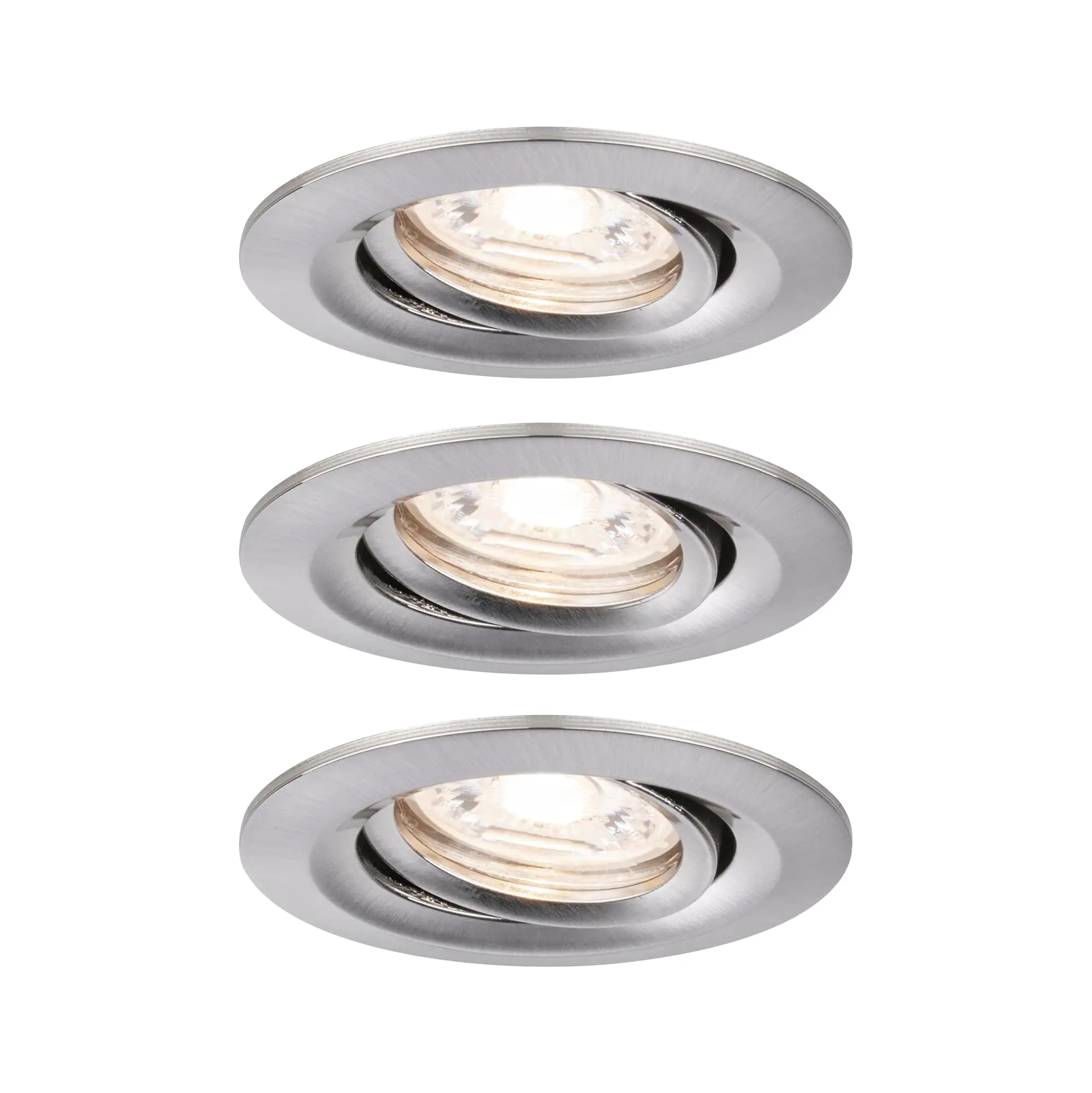 4000870929735_2 Paulmann Einbauleuchten Set Nove mini Plus Coin Eisen schwenkbar dimmbar