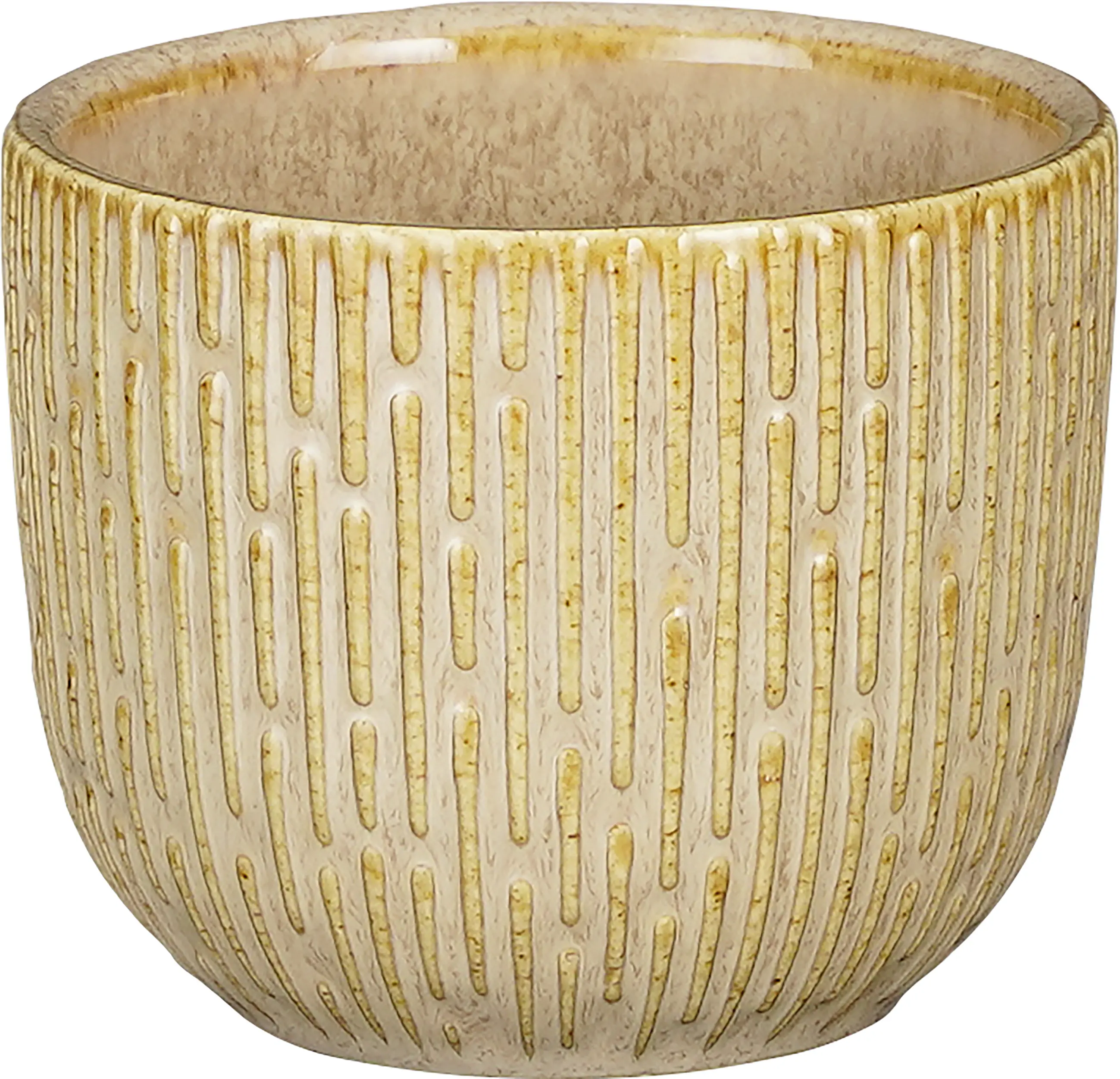 Mica Decorations Übertopf Keramik Sara hellbraun Ø 8 x 6 cm