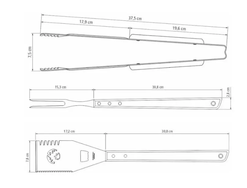 Tramontina Churrasco Grillbesteck-Set 3-teilig