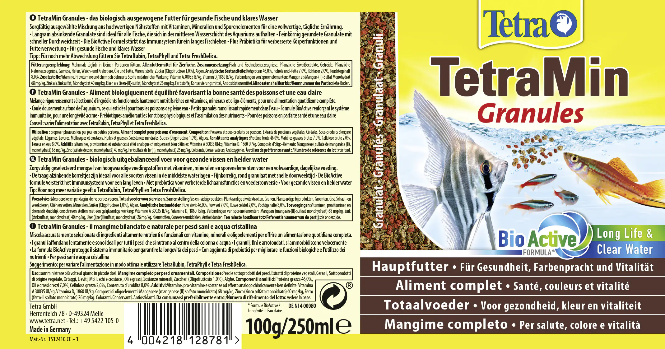 Tetra Min Granules 250 ml Tetra Min Granules 250 ml