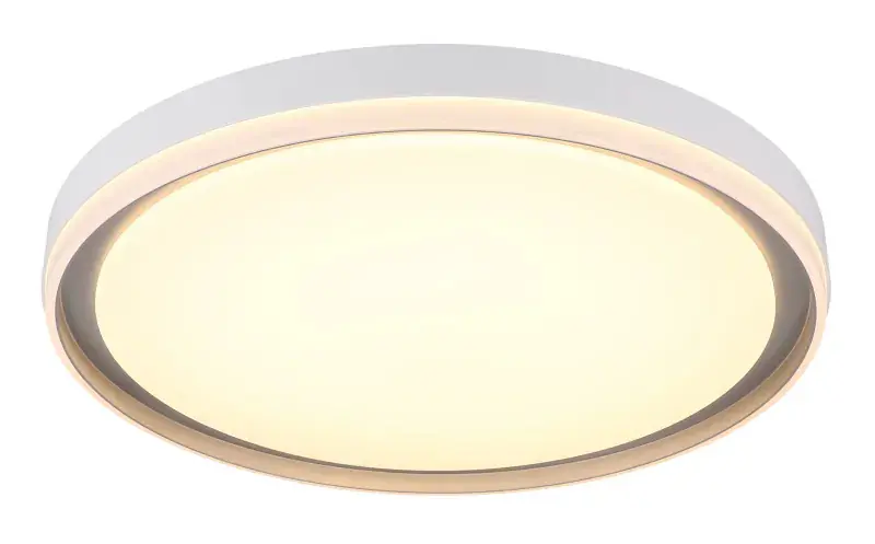 Globo Deckenleuchte Janice 50 x 8 cm (Ø x H) grau matt RGB