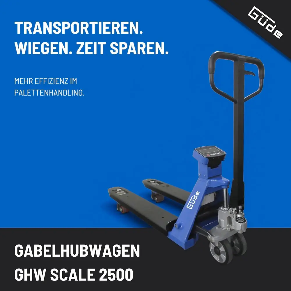 Güde Gabelhubwagen GHW Scale 2500 mit Wiegeeinrichtung