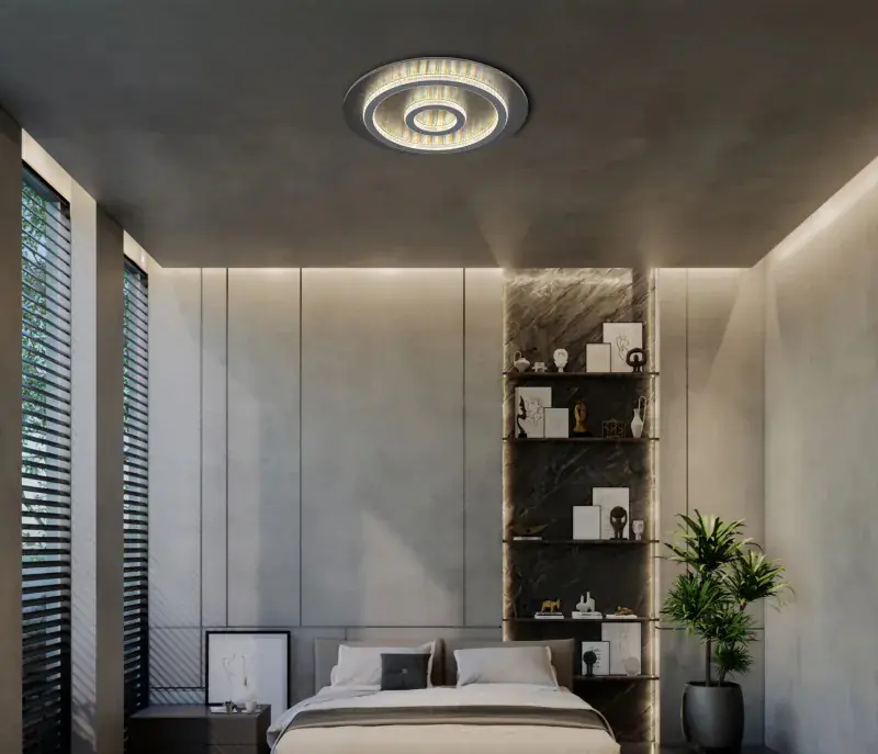 Globo Deckenleuchte Jayden 45 x 5,5 cm Ø x H schwarz warmweiß