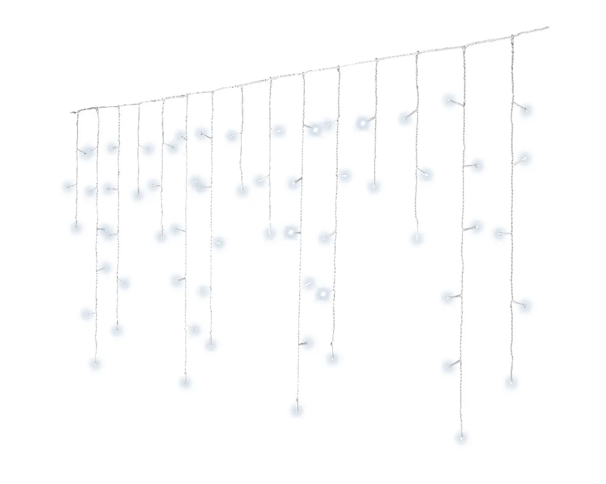 Kaemingk LED Eisregen Lichterkette 119 LED kaltweiß