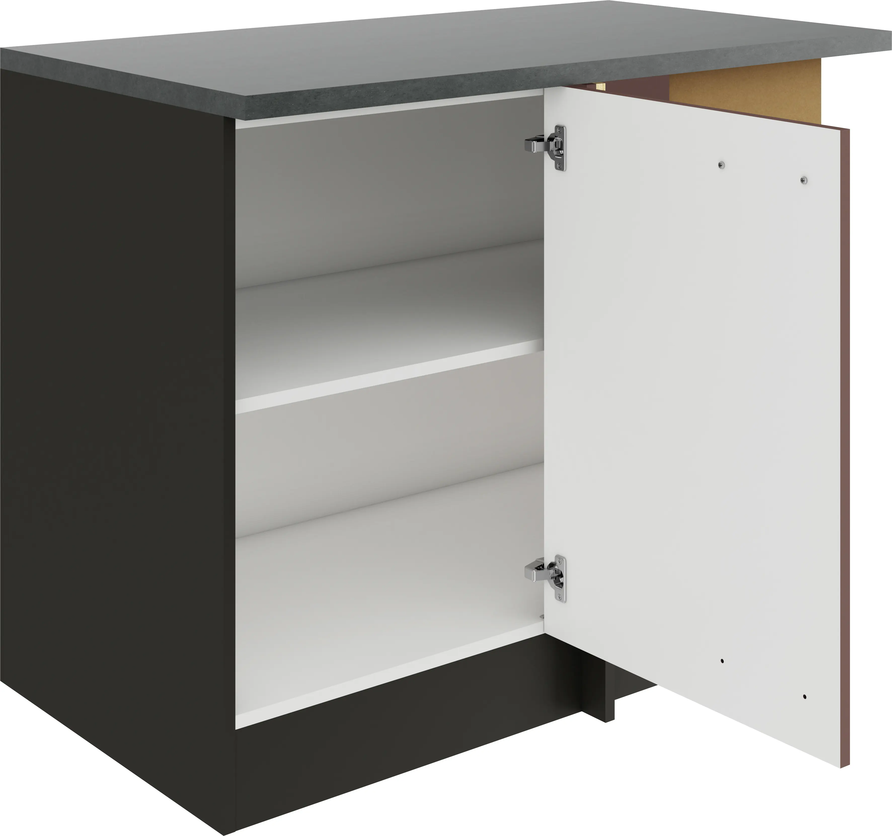 Optifit Eckunterschrank Nizza 407 rostrot/anthrazit 110 cm