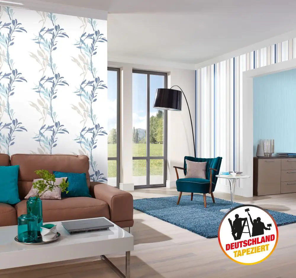 Erismann Vliestapete 10139-08 streifen blau 10,05 x 0,53 m