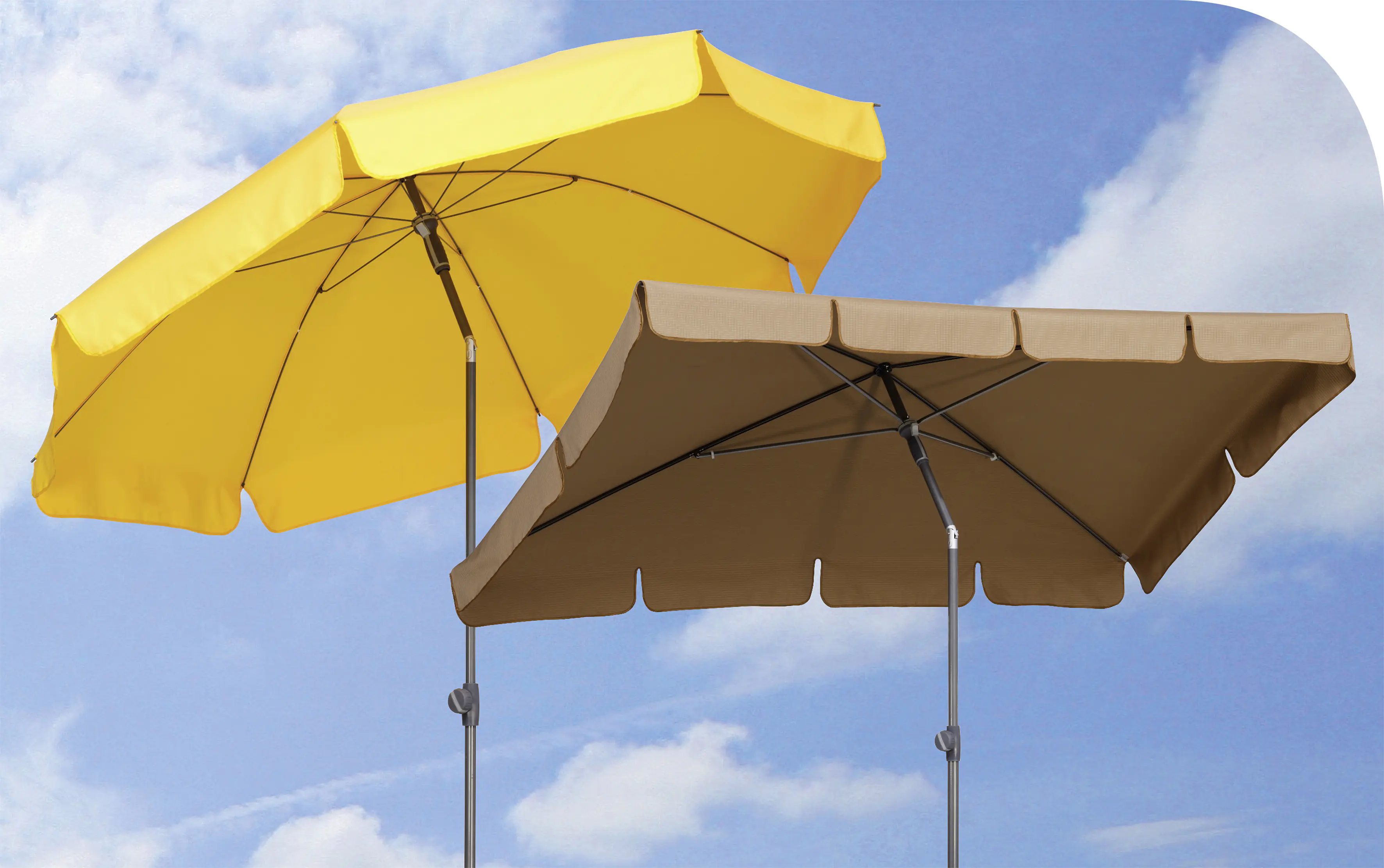 Schneider Sonnenschirm Aquila silbergrau 225 x 120 cm Schneider Sonnenschirm Aquila silbergrau 225 x 120 cm