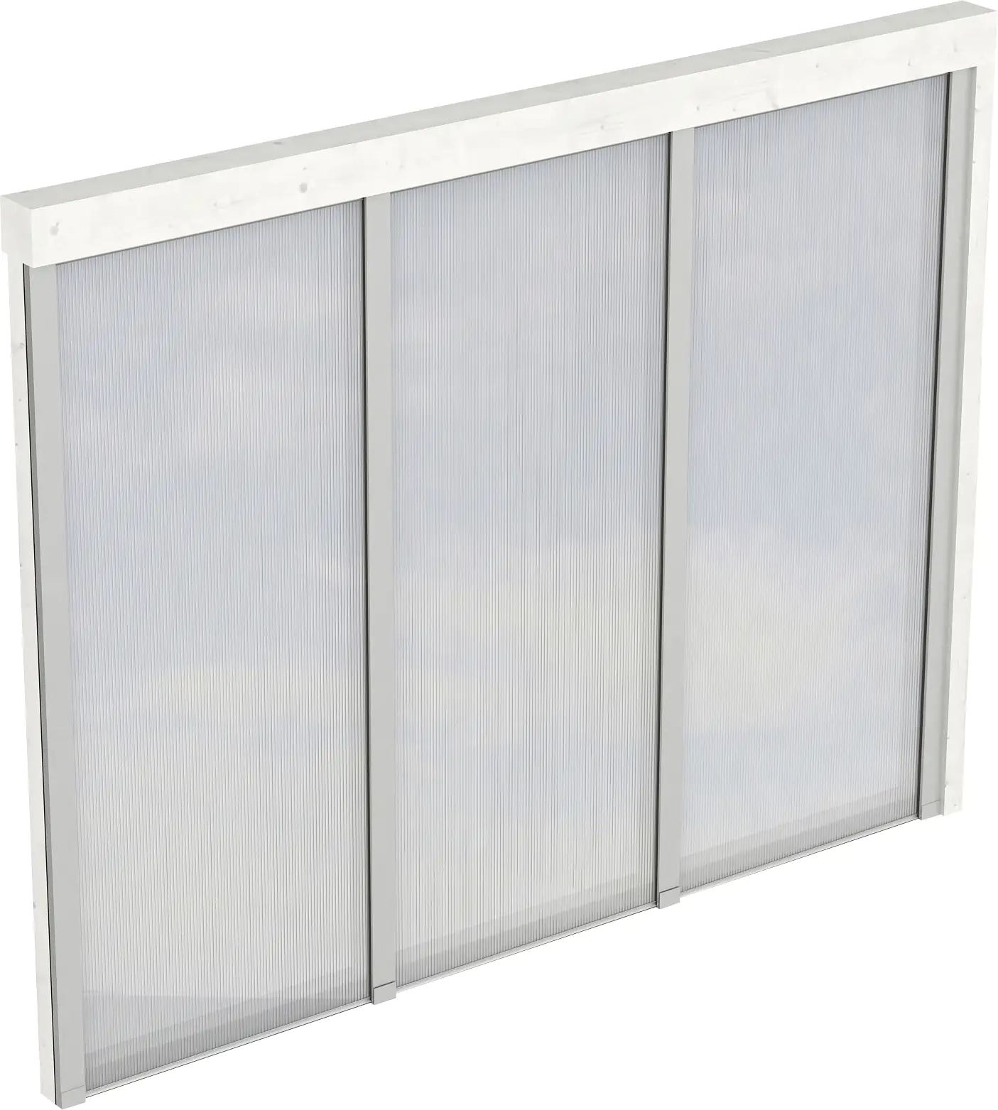 SKAN HOLZ Seitenwand m. Polycarbonatplatten 255 x 200 cm Fichte