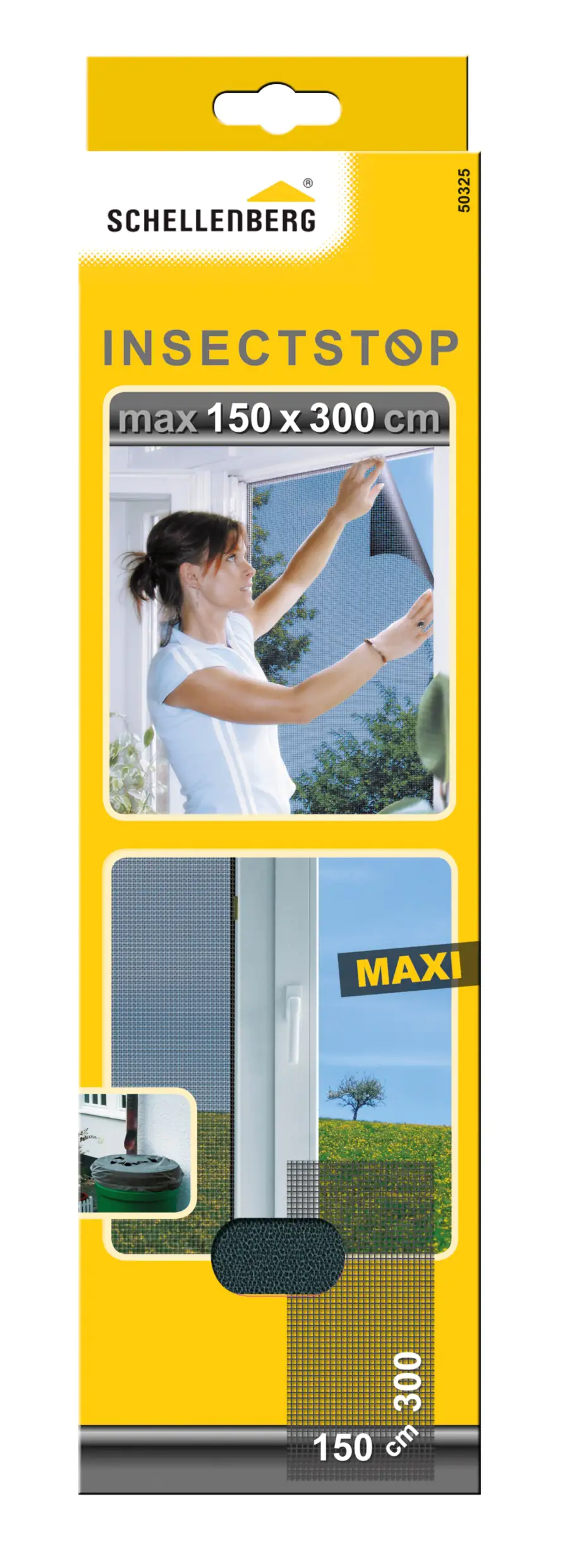 Schellenberg Fliegengitter MAXI 150 x 300 cm anthrazit kürzbar