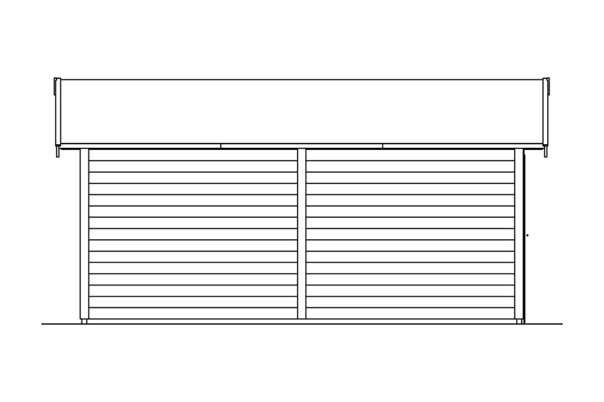 SKAN HOLZ Holzgarage Varberg 1 370 x 525 cm, natur