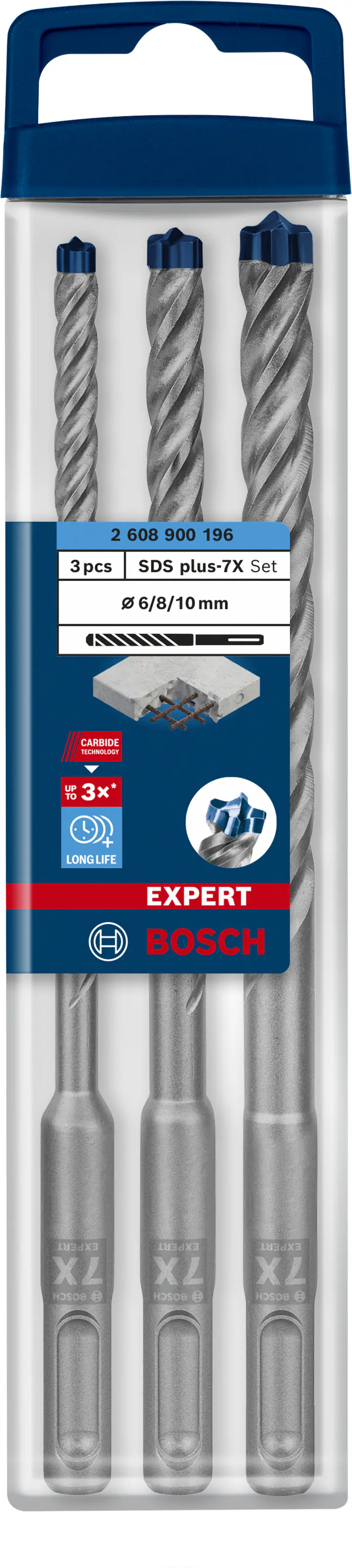 Bosch Expert SDS plus-7X Hammerbohrer-Set 3-teilig