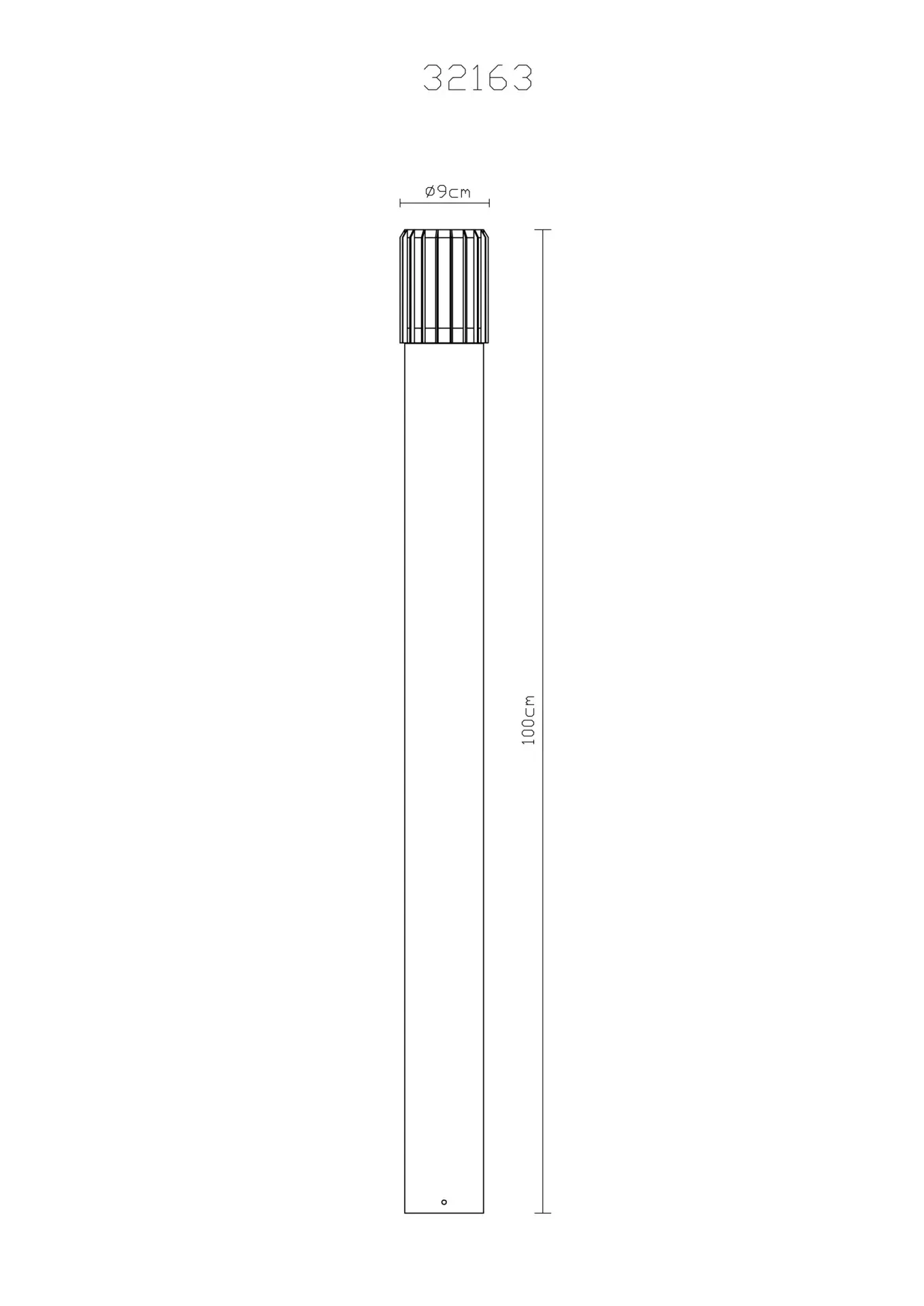 Globo Außen-Wegeleuchte Mervin 100 cm Höhe E27 Aluminium