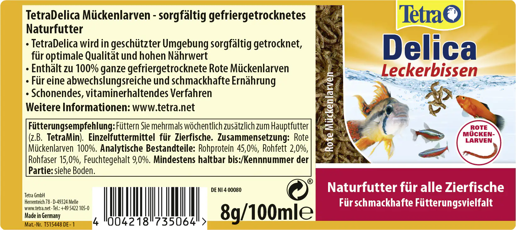 Tetra Delica Mückenlarven 100 ml