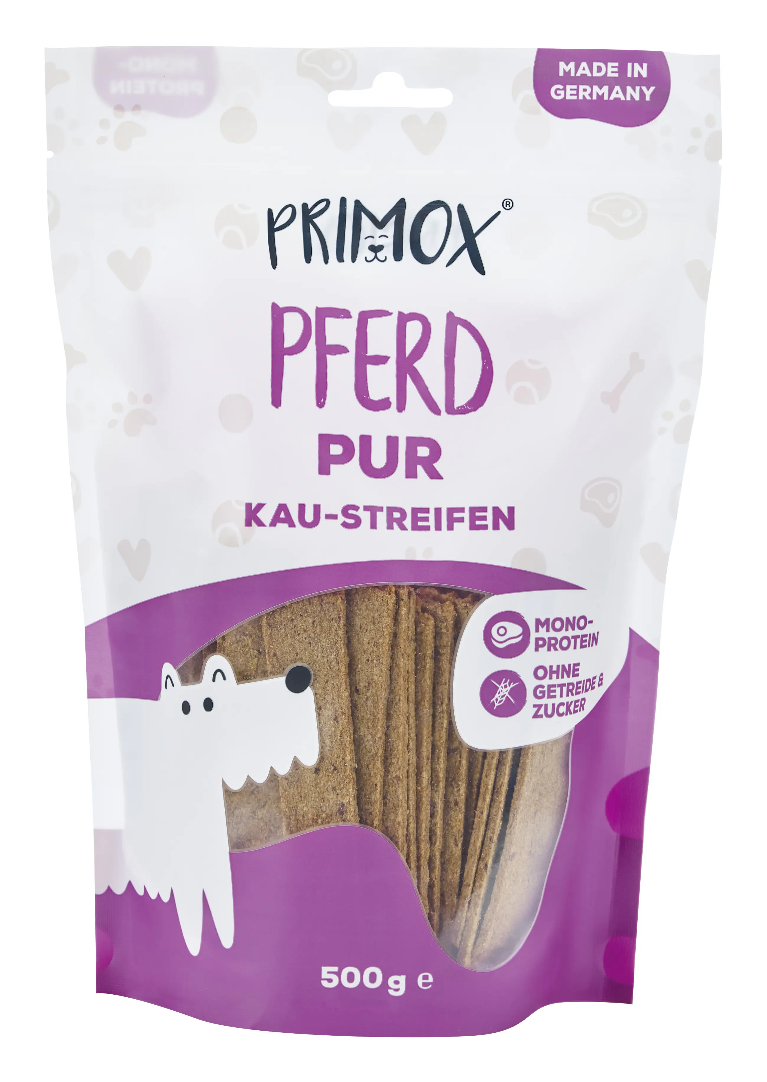 Primox Hundeleckerli Snack-Streifen getreidefrei 500 g Pferd