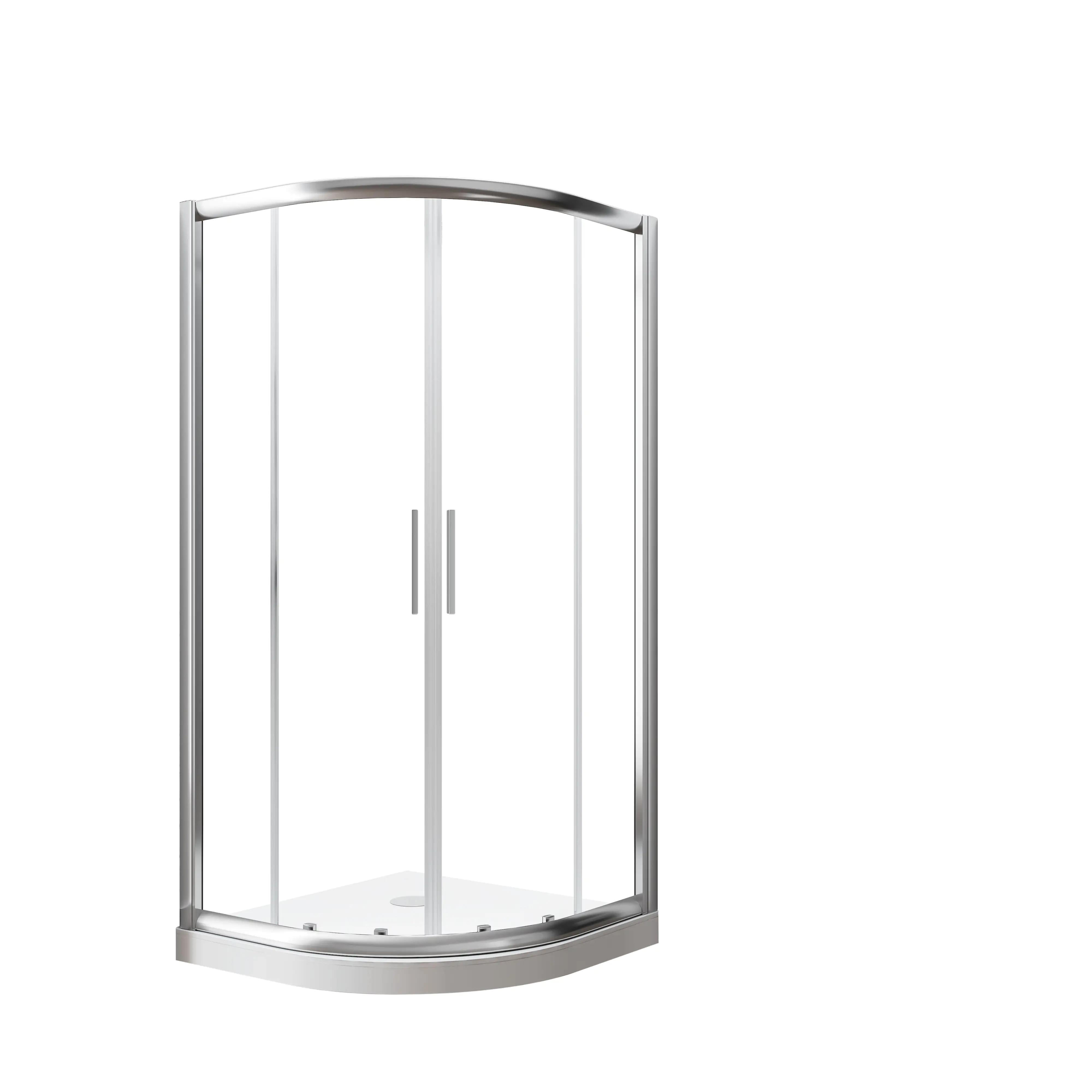 Schulte Viertelkreisdusche Duschwanne 80 x 80 x 185 cm Kristall/Trend