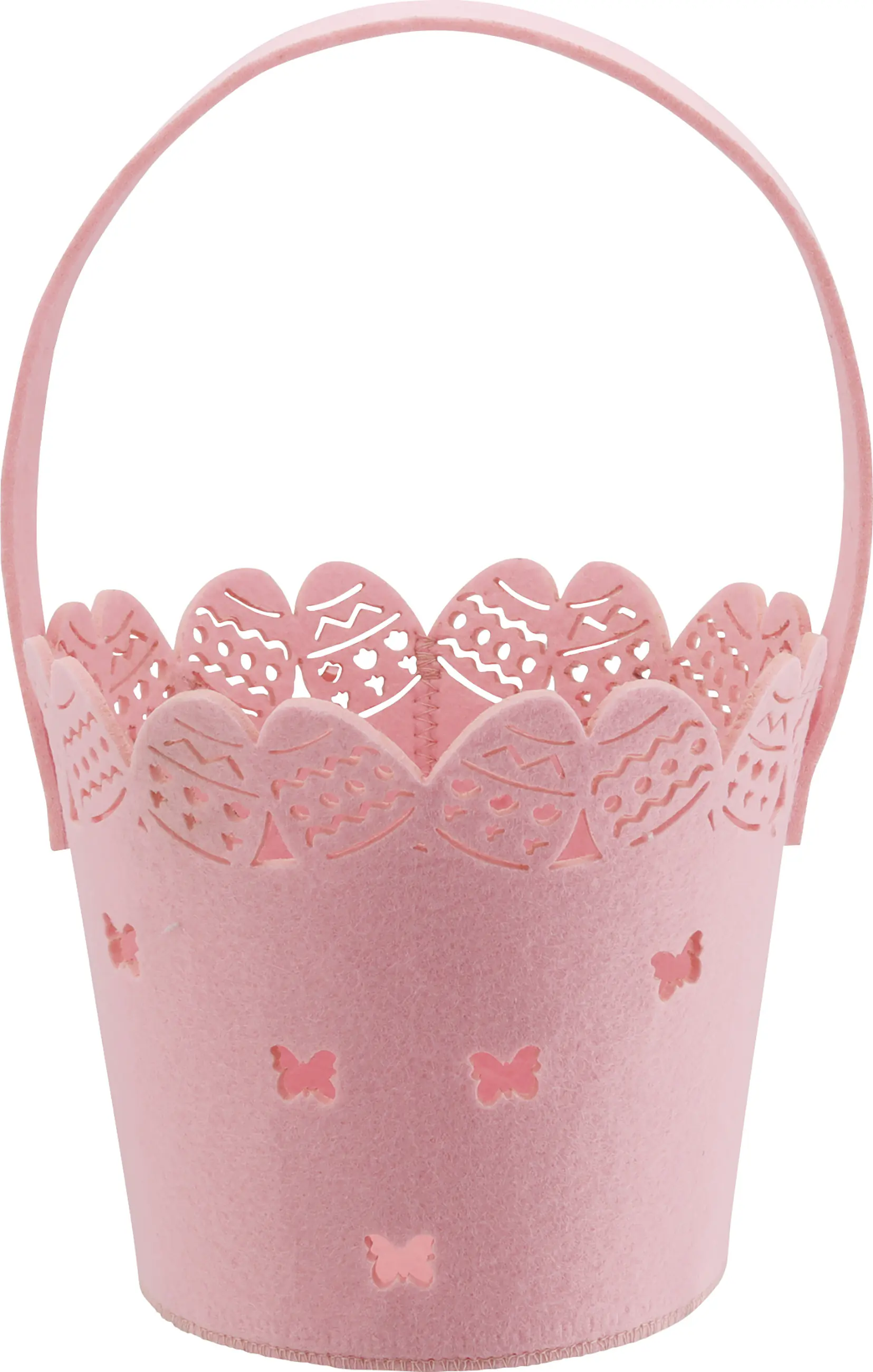 Osterdeko Korb 16,5 x 14 cm rosa