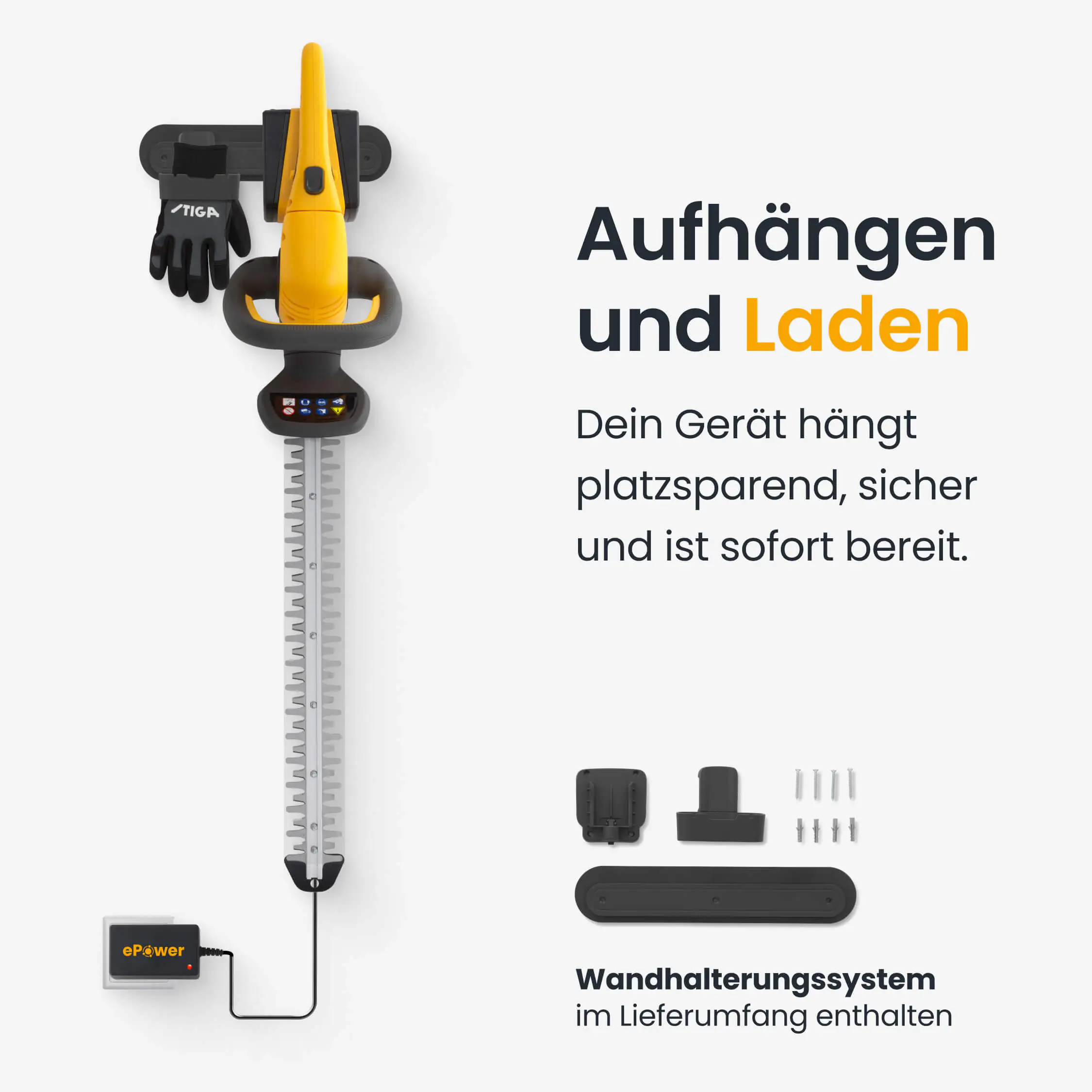 Stiga Akku-Heckenschere HT 300e Set inkl. Akkus und Ladegerät