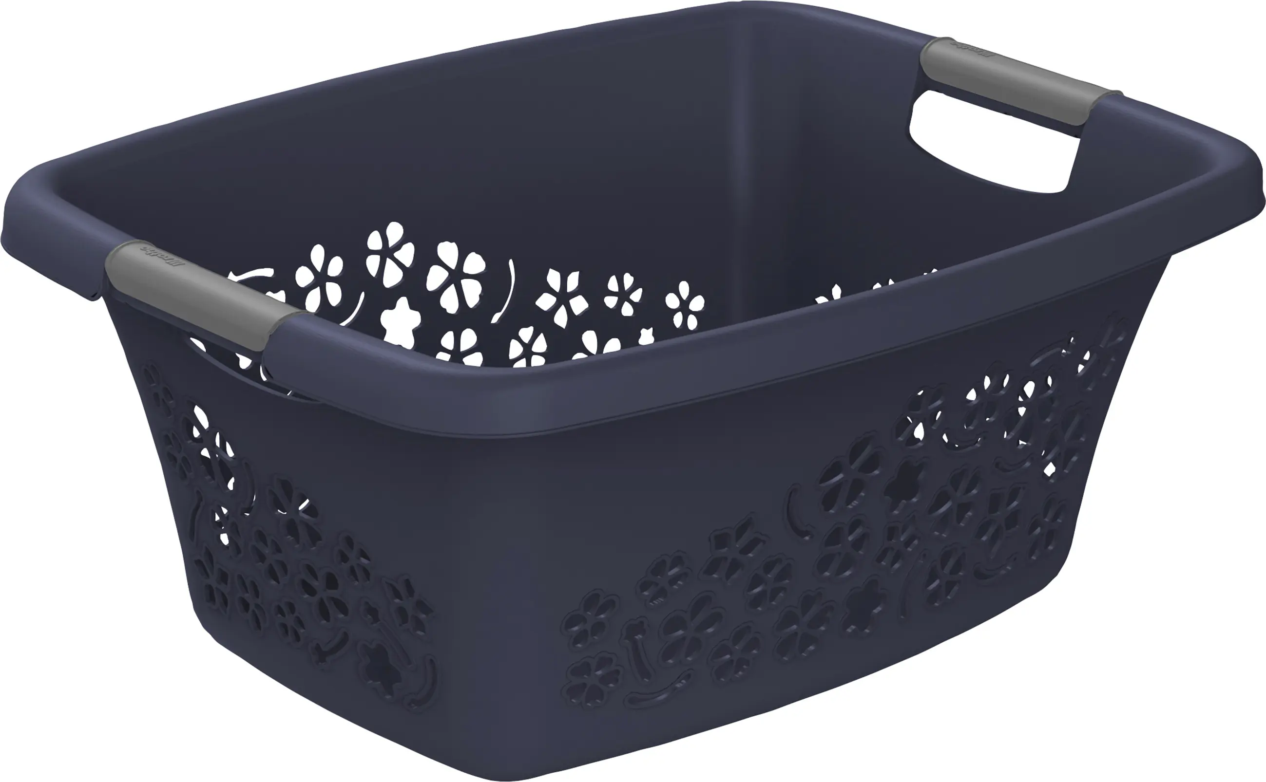 Rotho Wäschekorb Flowers 25 l midnight blau