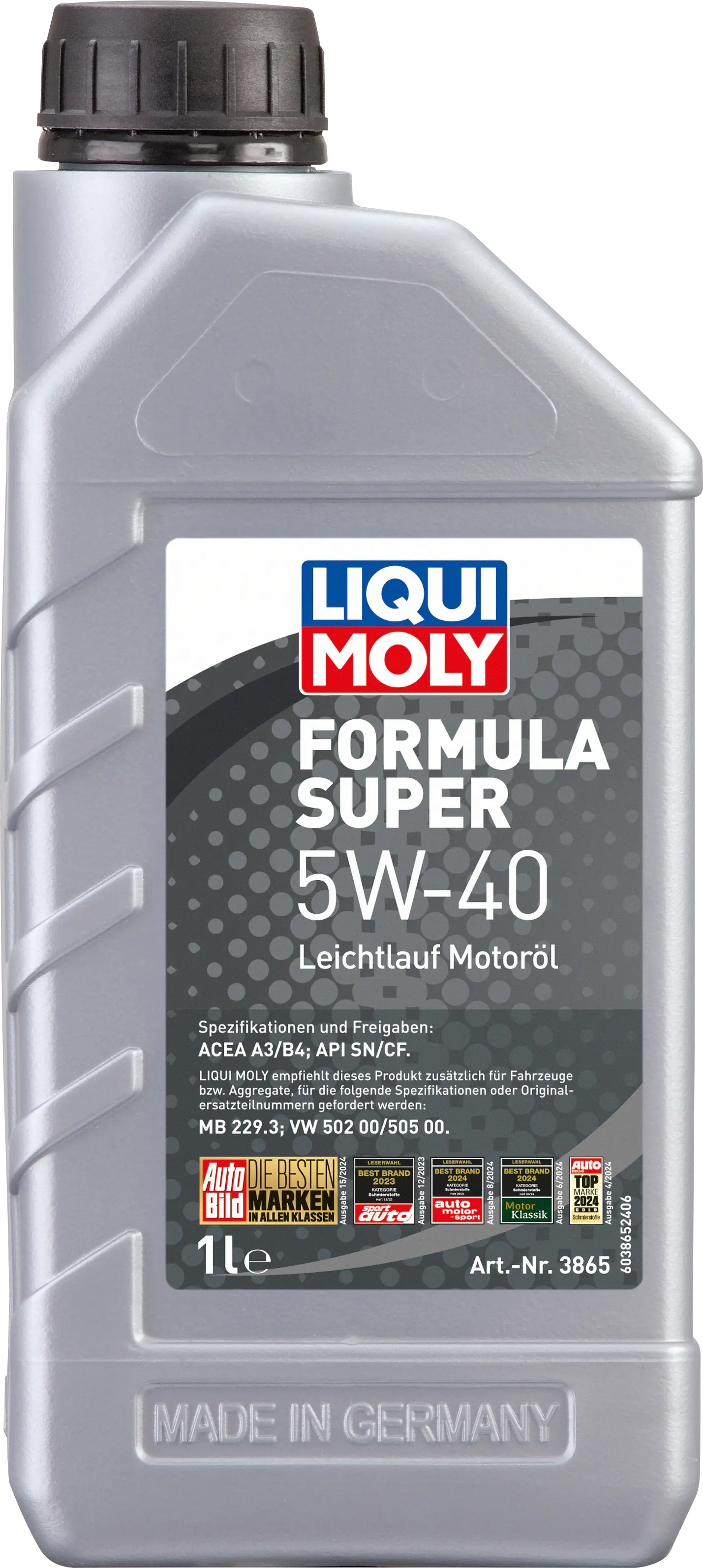 Liqui Moly Motoröl Formula Super 5W-40LL 1 L Liqui Moly Motoröl Formula Super 5W-40LL 1 L