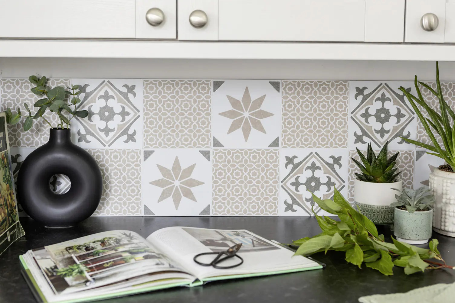 D-c-fix Wandfliesen selbstklebend Alia olive 6er Set 15 x 15 cm