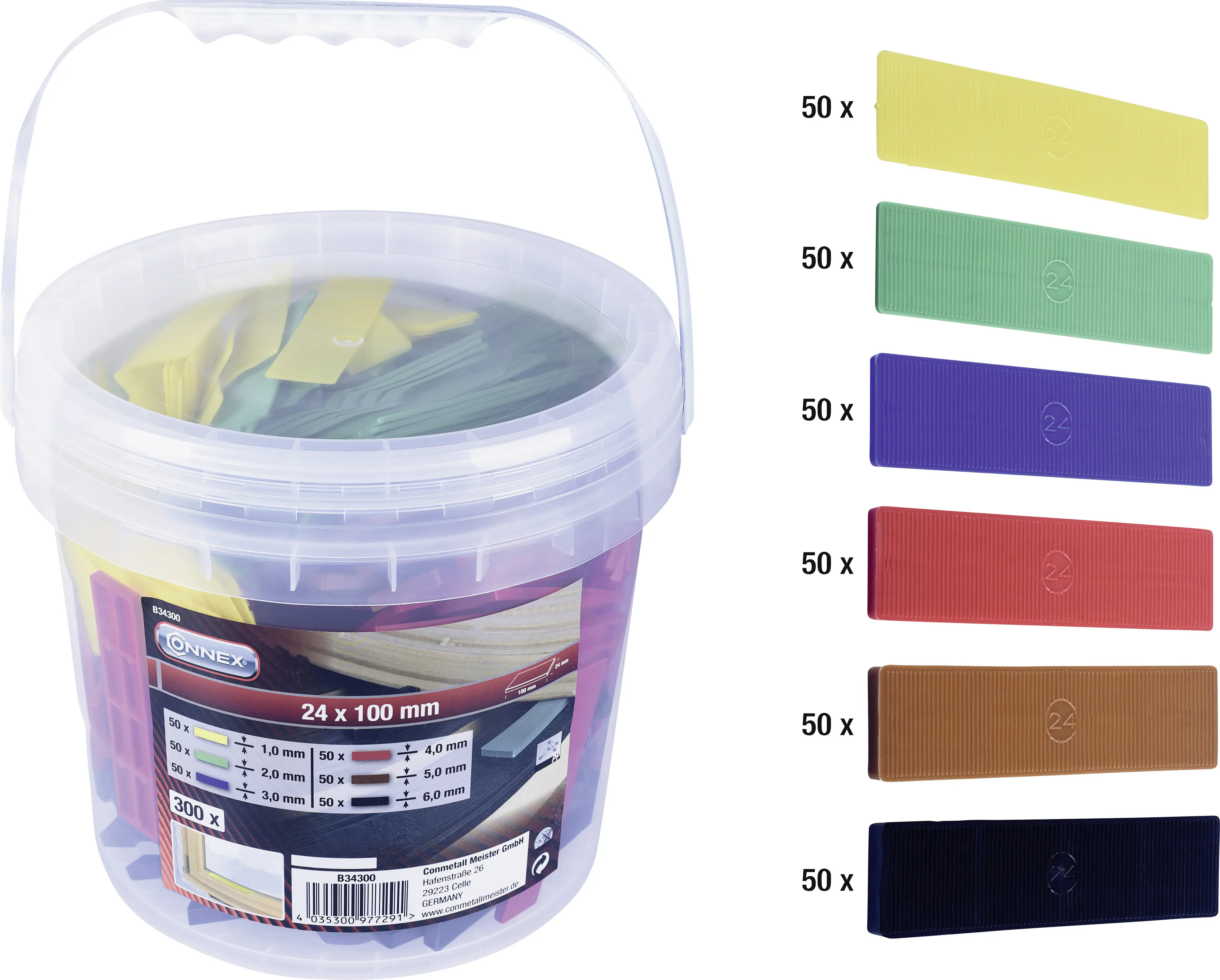 Connex Trag und Verglasungsklötze Set  24 x 100 mm - 300 Stk.