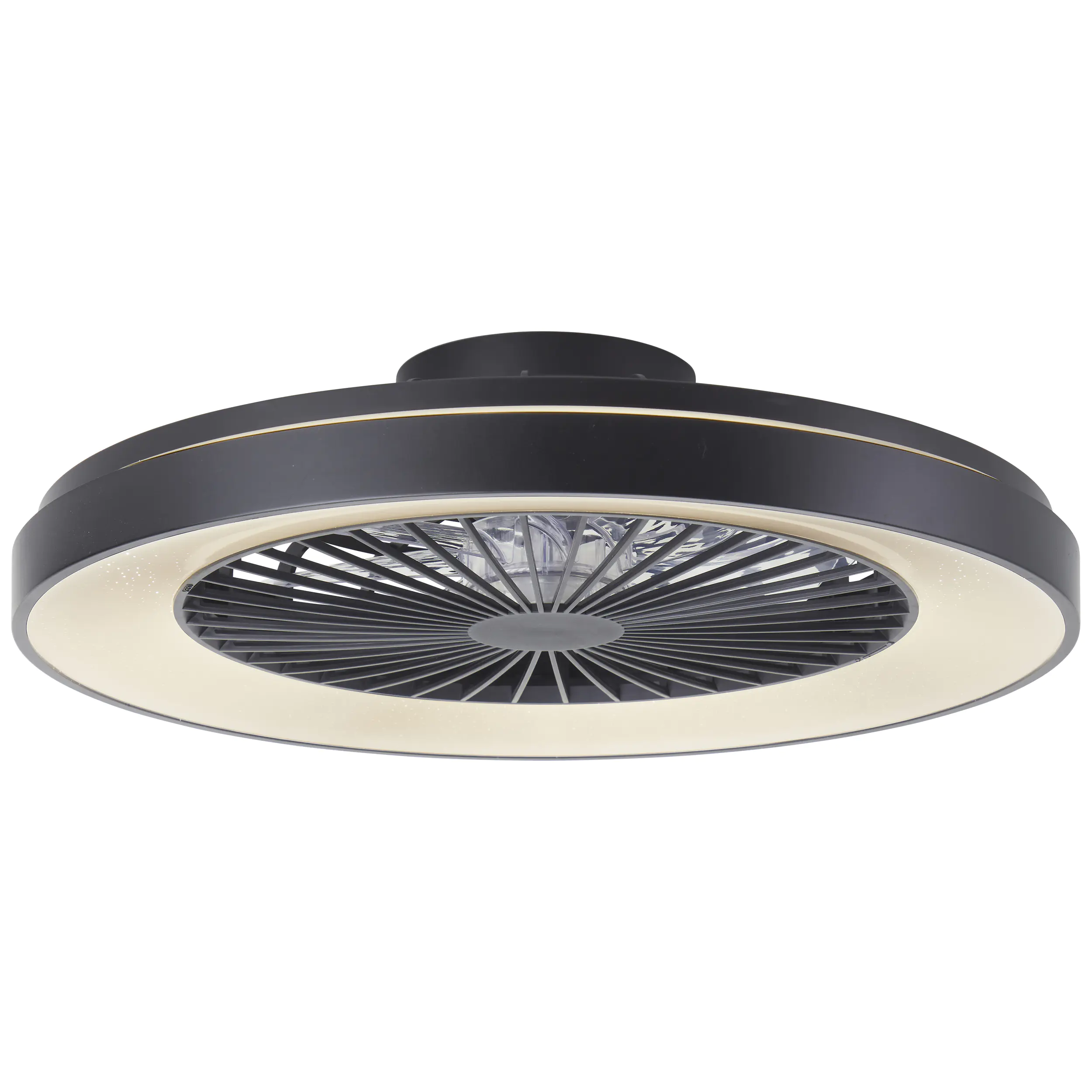 Brilliant LED Deckenleuchte mit Ventilator Mazzaro Ø 58 cm 55 W schwarz