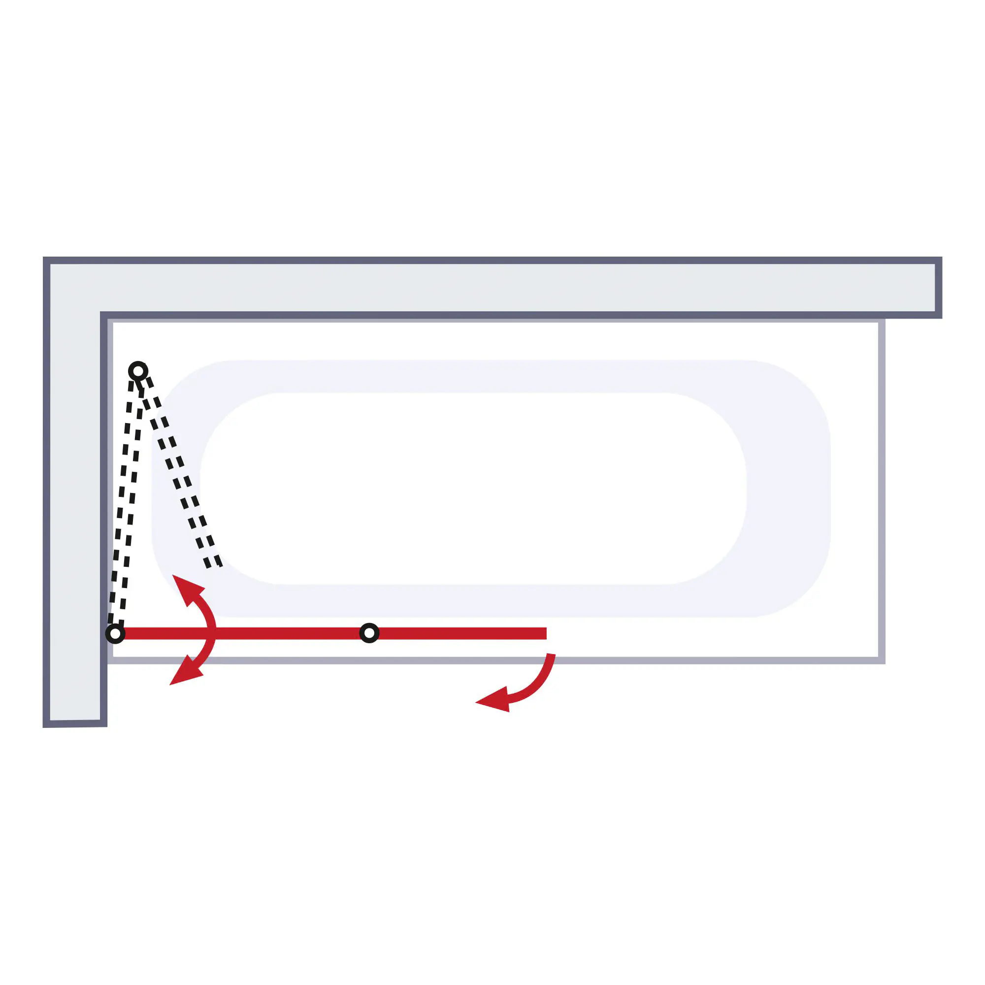 Schulte Badewannenaufsatz P1653 2-tlg. 114 x 140 cm