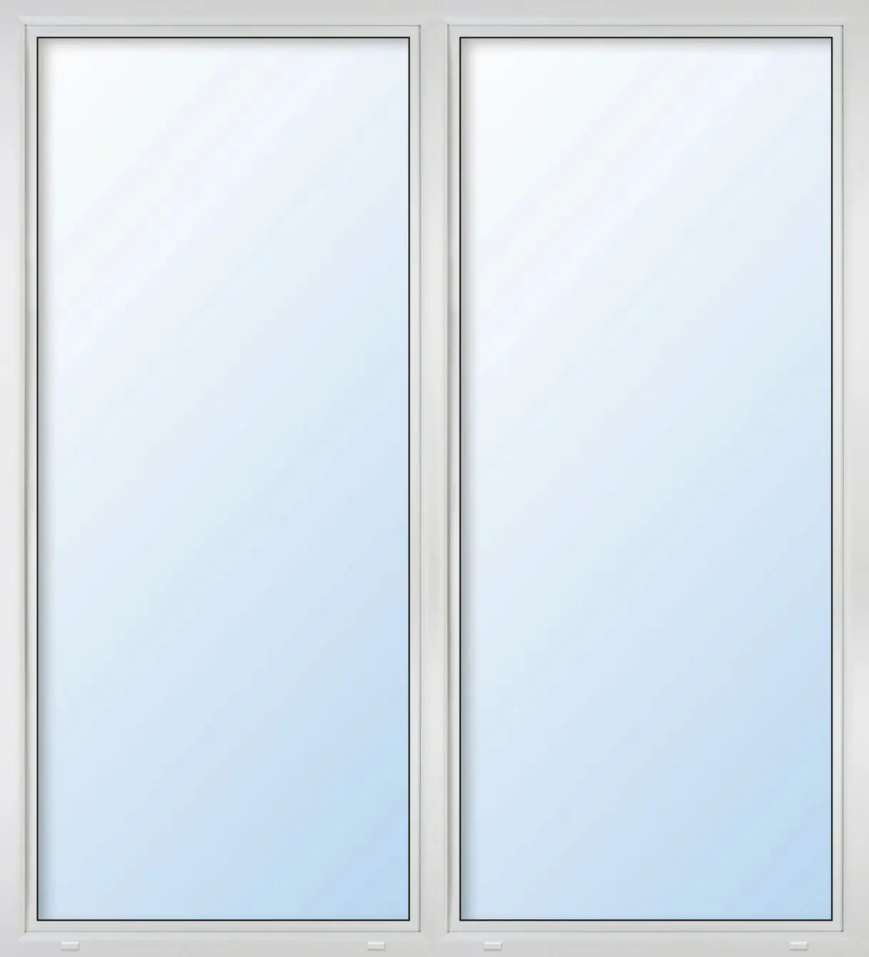 Meeth Balkontür Kunststoff 140 x 200 cm 2-flg. Dreh/Dreh-Kipp Stulppfosten weiß