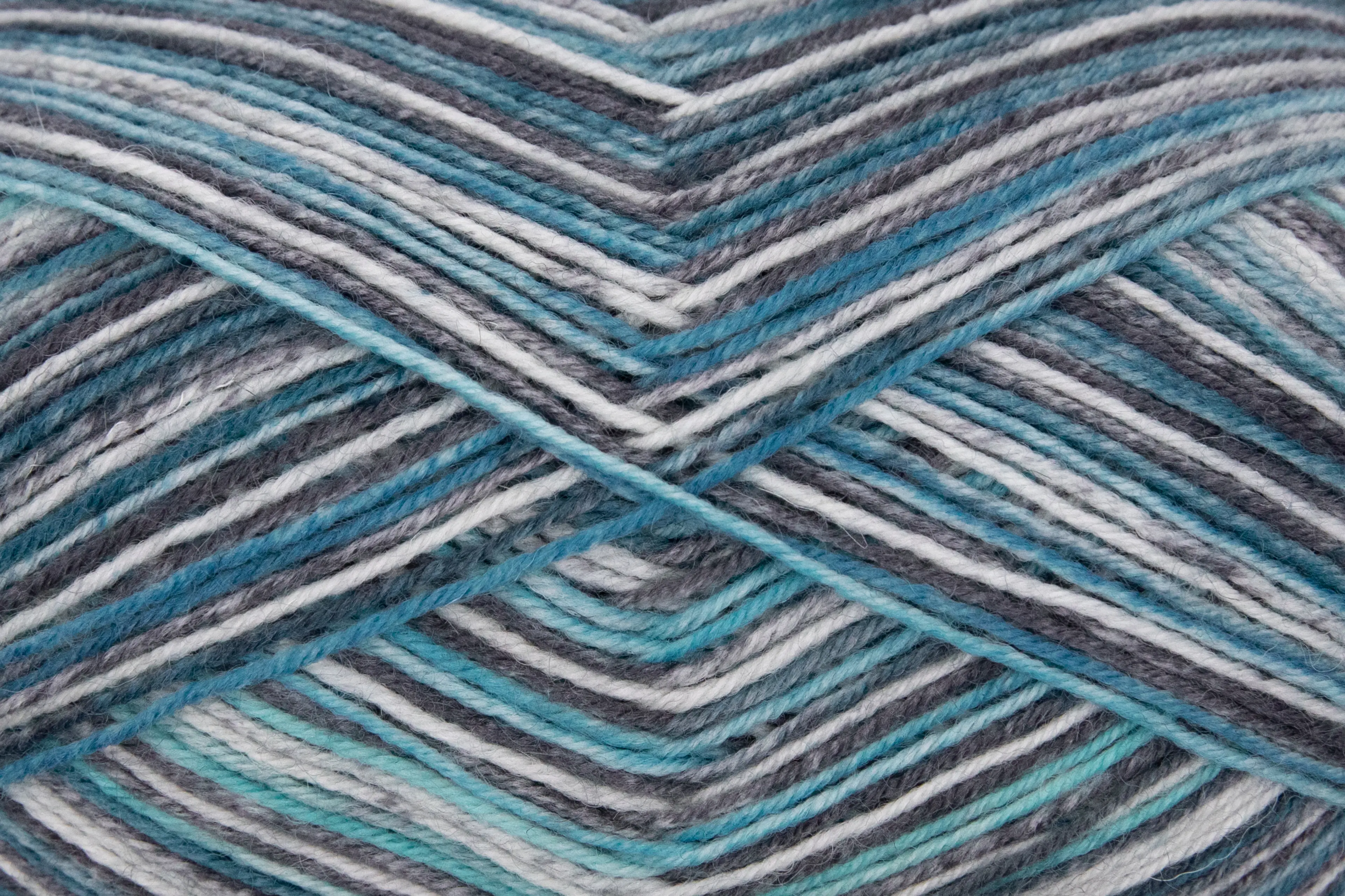 Gründl Sockenwolle Hot Socks 100 g 4-fach, schiefergrau-hellblau-azurblau