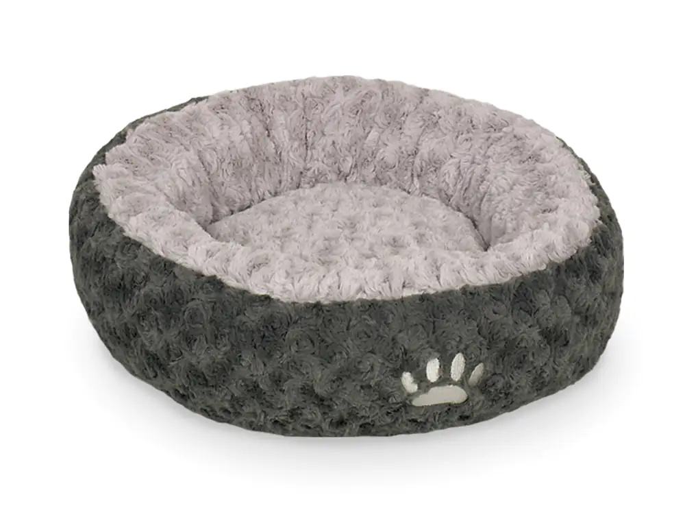 Nobby Kuschelbett Donut Seoli rund dunkelgrau/hellgrau