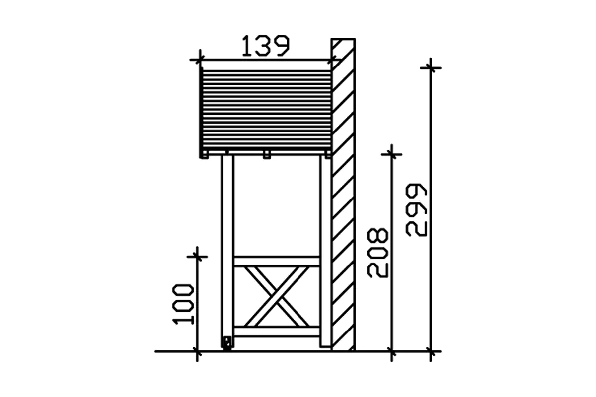 SKAN HOLZ Vordach Stralsund Typ 5 360 x 139 cm, lasiert in Weiß