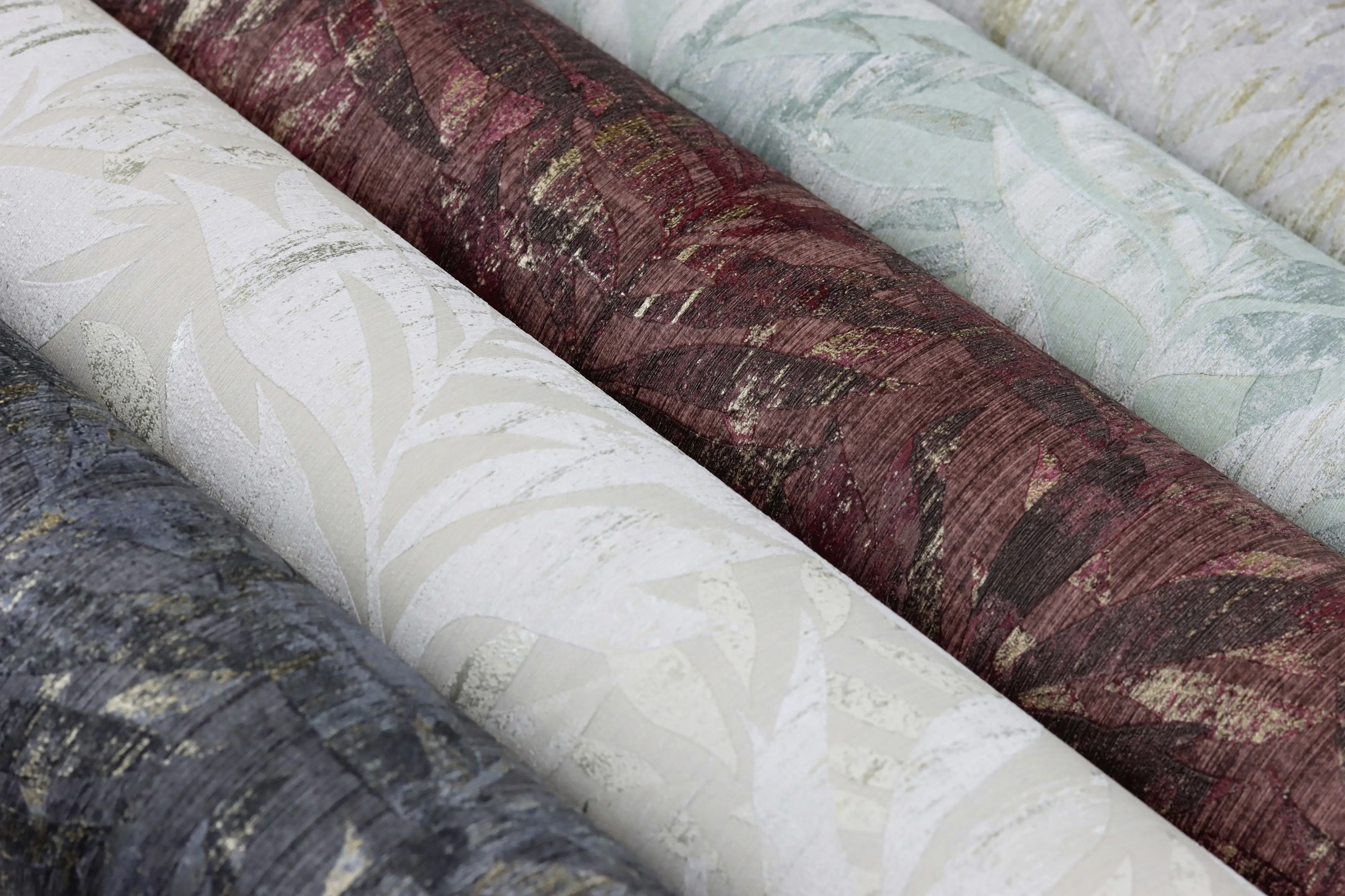 Rasch Vliestapete 561289 BARBARA home Collection III farn blau-gold, 10,05 x 0,53 m