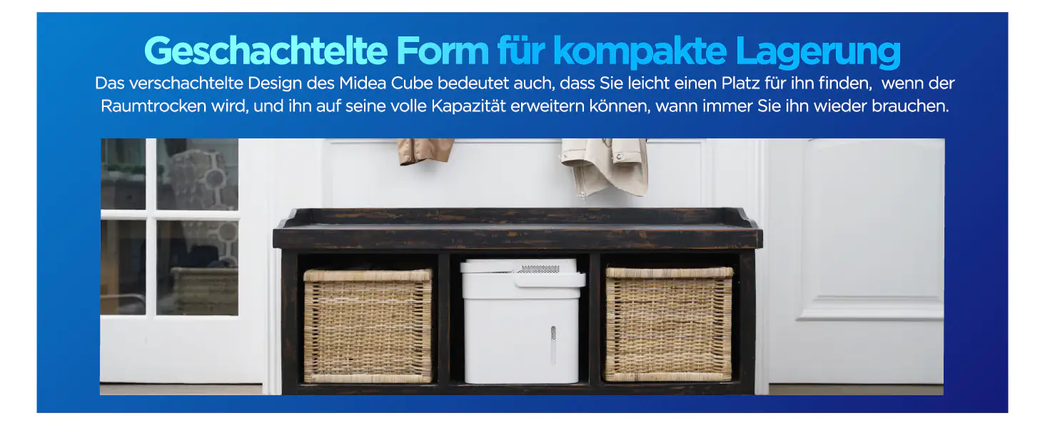 Midea Luftentfeuchter Cube 20 für ca. 40 qm, 12 Liter Wassertank Midea Luftentfeuchter Cube 20 für ca. 40 qm, 12 Liter Wassertank