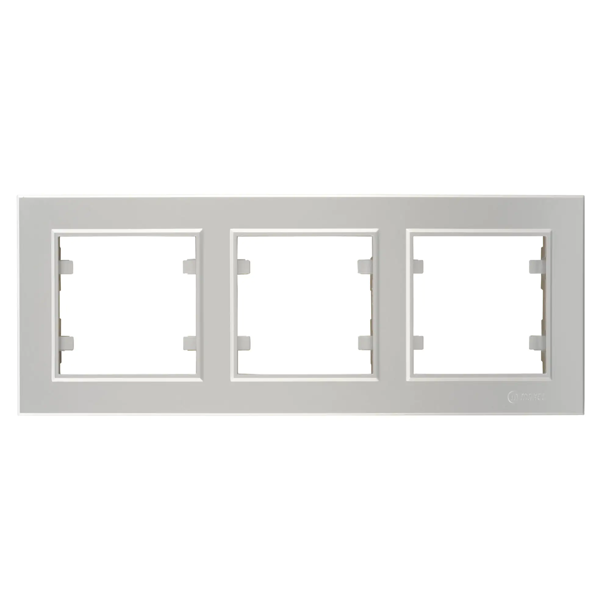 Unitec Abdeckrahmen 3-fach, waagerecht siber, Serie Karea Unitec Abdeckrahmen 3-fach, waagerecht siber, Serie Karea