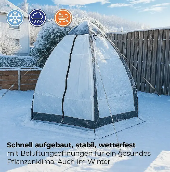 Biogreen Überwinterungszelt "Tropical Island Breeze L" für Pflanzen H 200 x Ø 240 cm