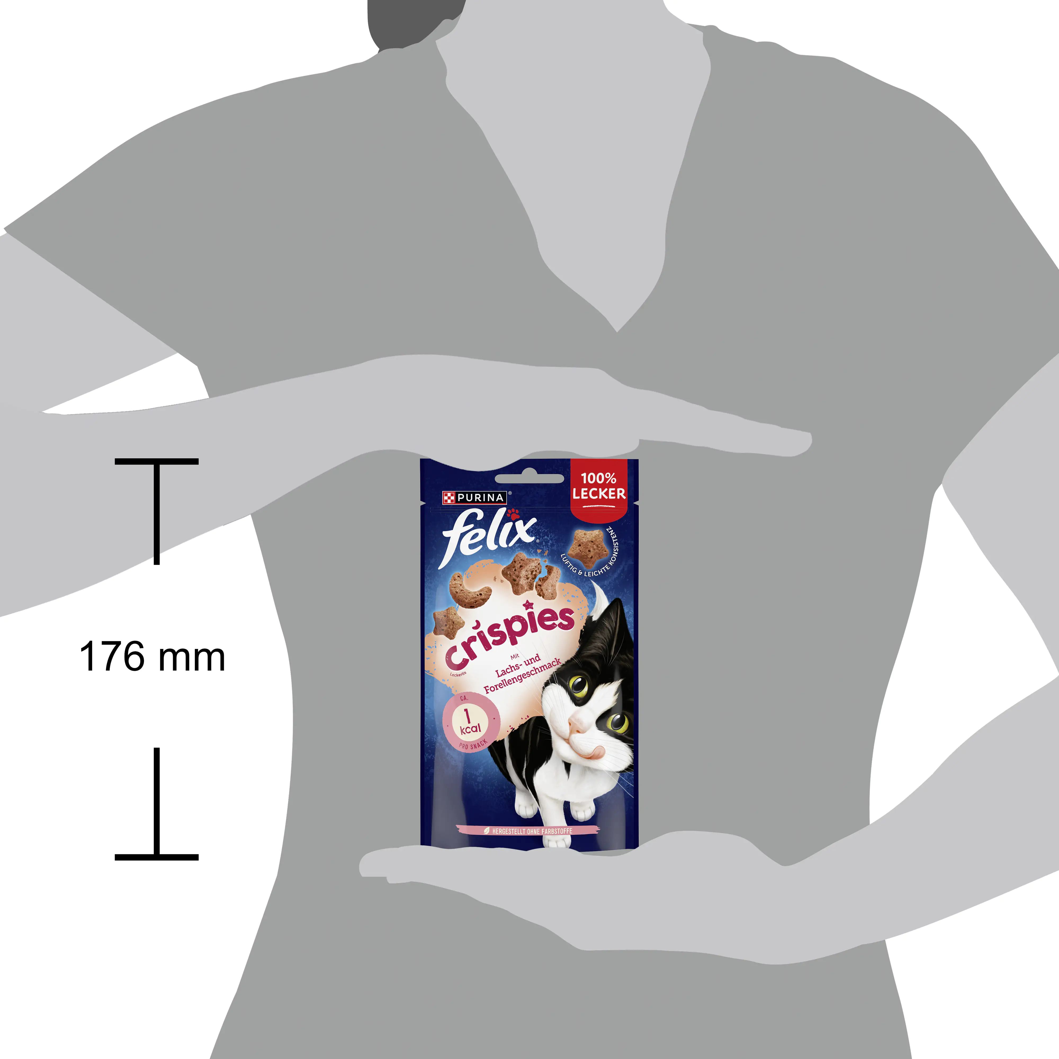 Felix Crispies Katzensnack Lachs und Forelle 45g Felix Crispies Katzensnack Lachs und Forelle 45g